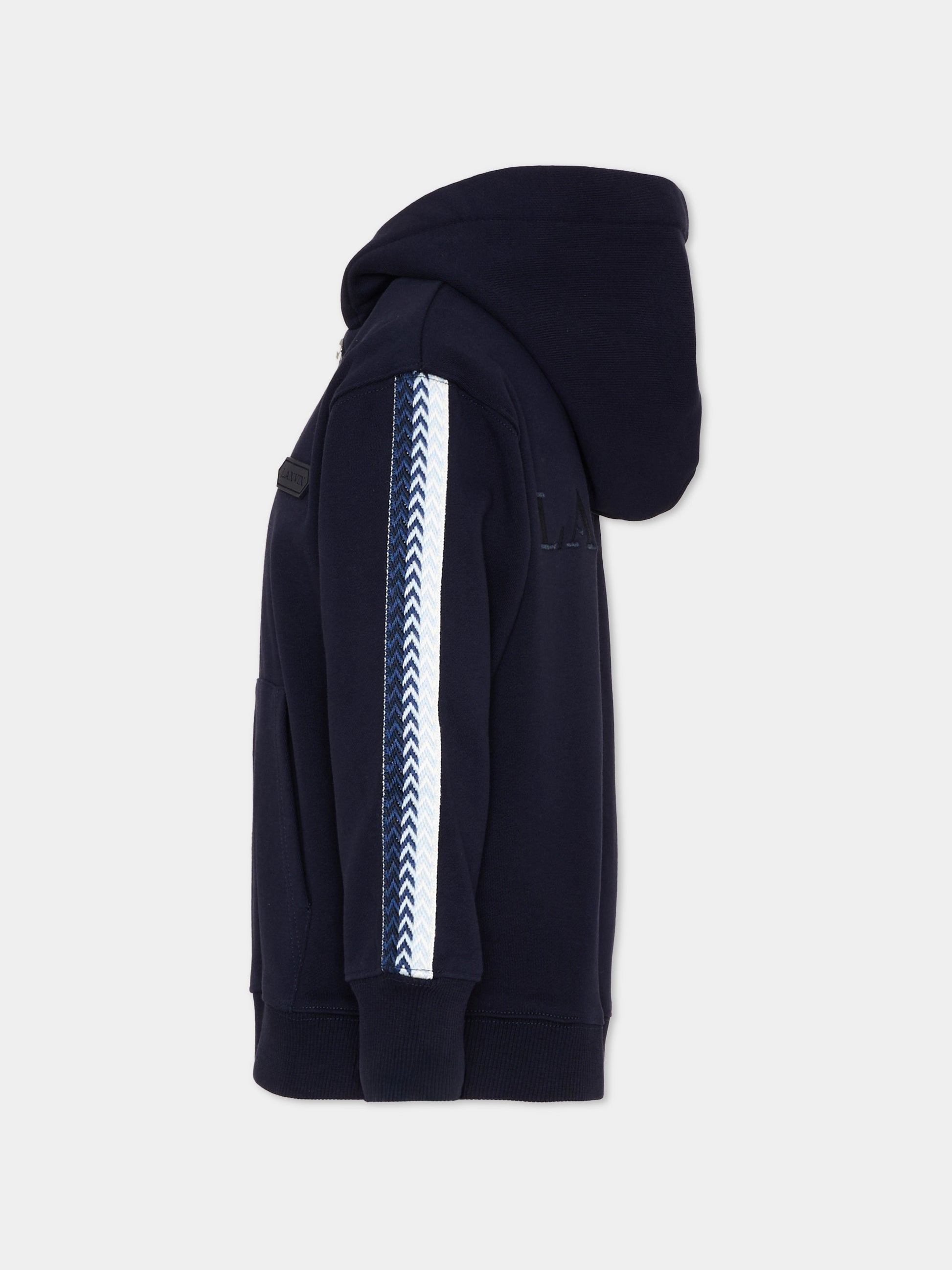 Felpa blu per bambino con logo,Lanvin Petite,N30370 855
