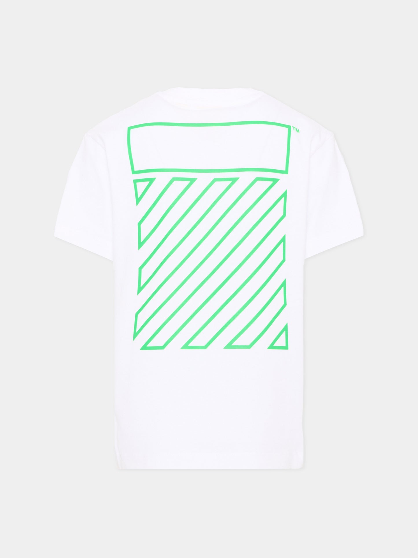 T-Shirt bianca per bambini con logo,Off White,44BAA002S26J004100