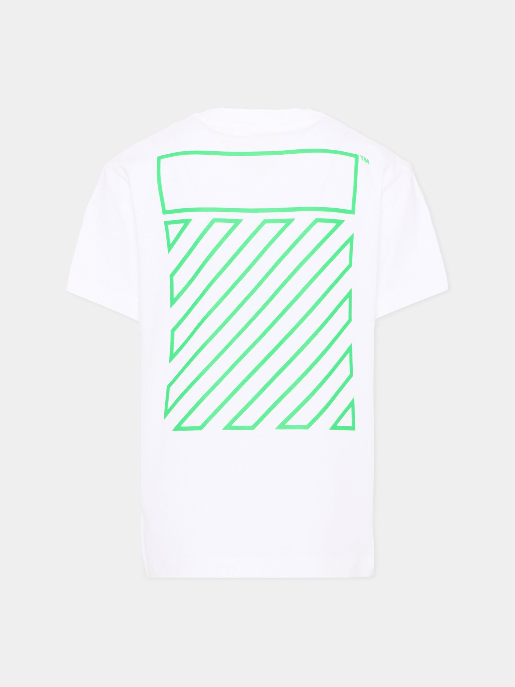 T-Shirt bianca per bambini con logo,Off White,44BAA002S26J004100