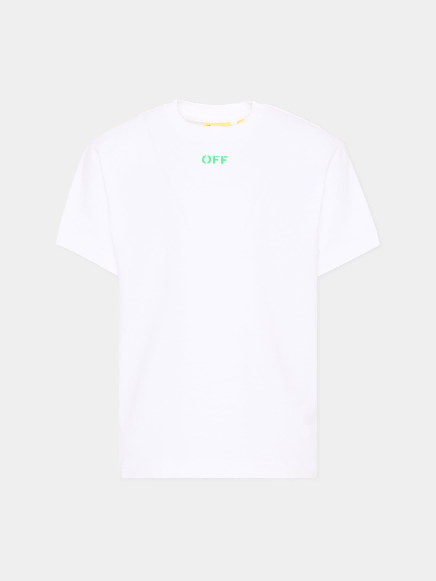 T-Shirt bianca per bambini con logo,Off White,44BAA002S26J004100