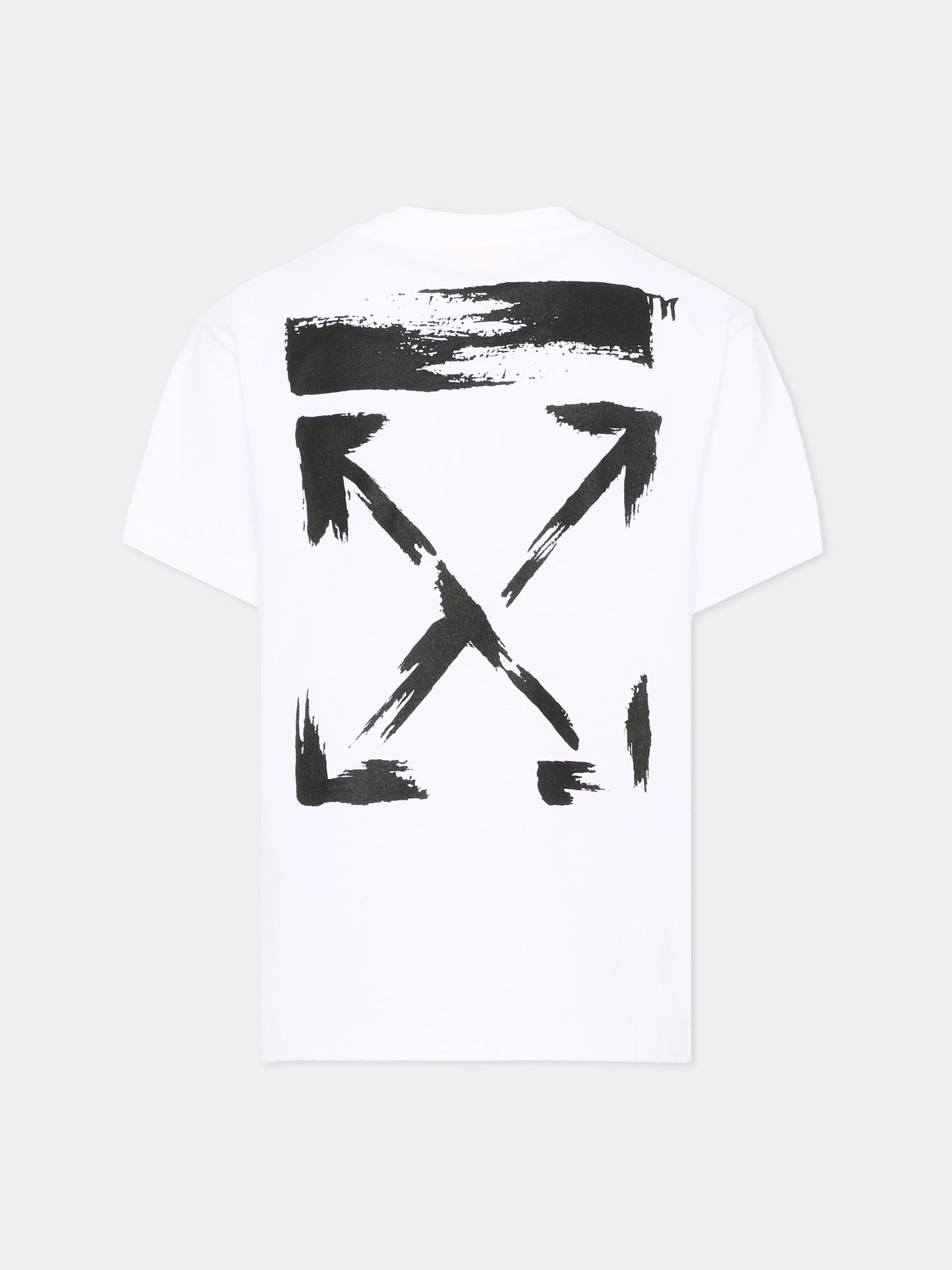 T-Shirt bianca per bambini con logo,Off White,44BAA002S26J006100
