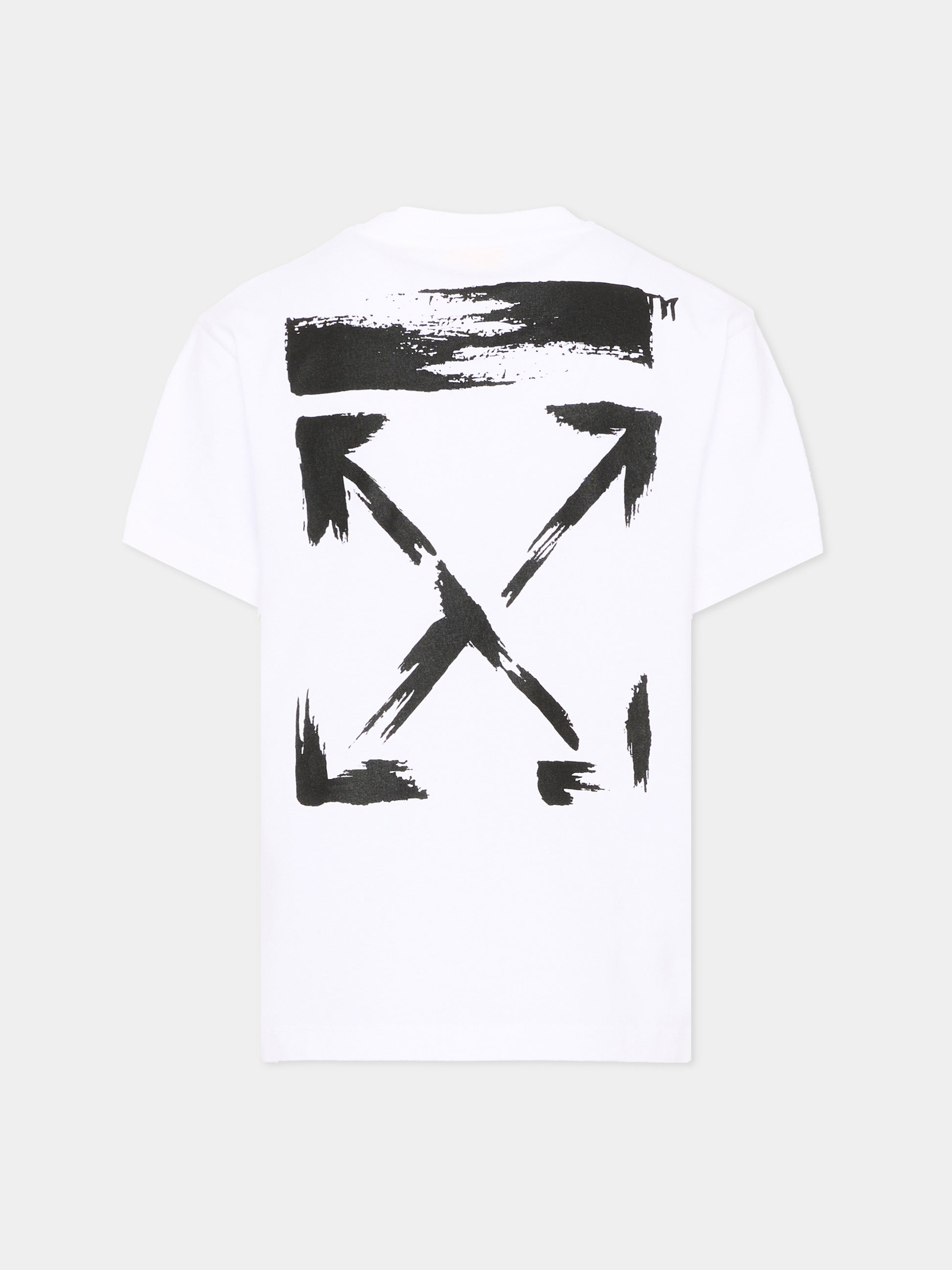 T-Shirt bianca per bambini con logo,Off White,44BAA002S26J006100