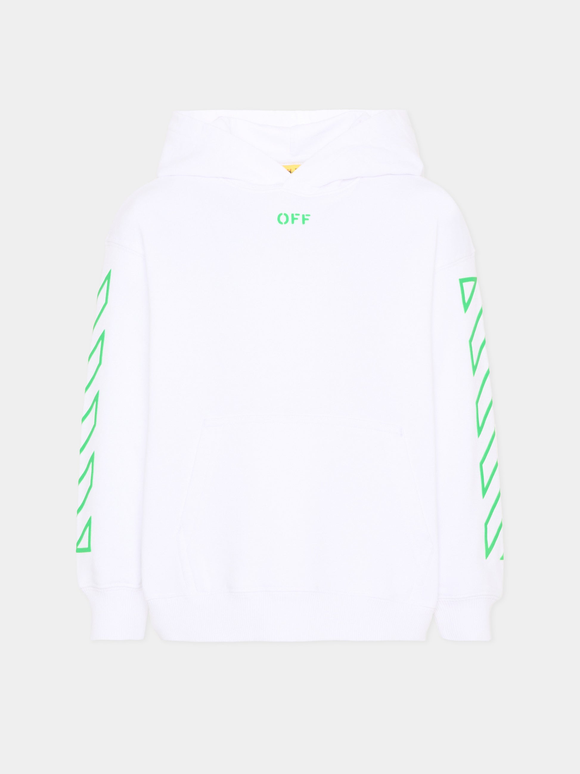 Felpa bianca per bambino con logo,Off White,44BBB001S26F003100