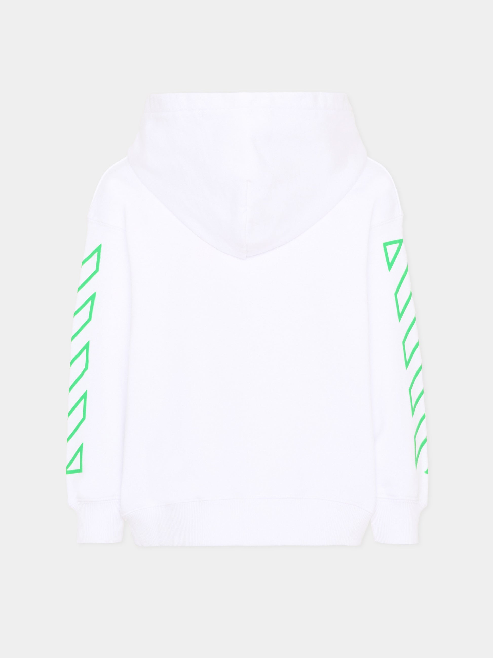Felpa bianca per bambino con logo,Off White,44BBB001S26F003100
