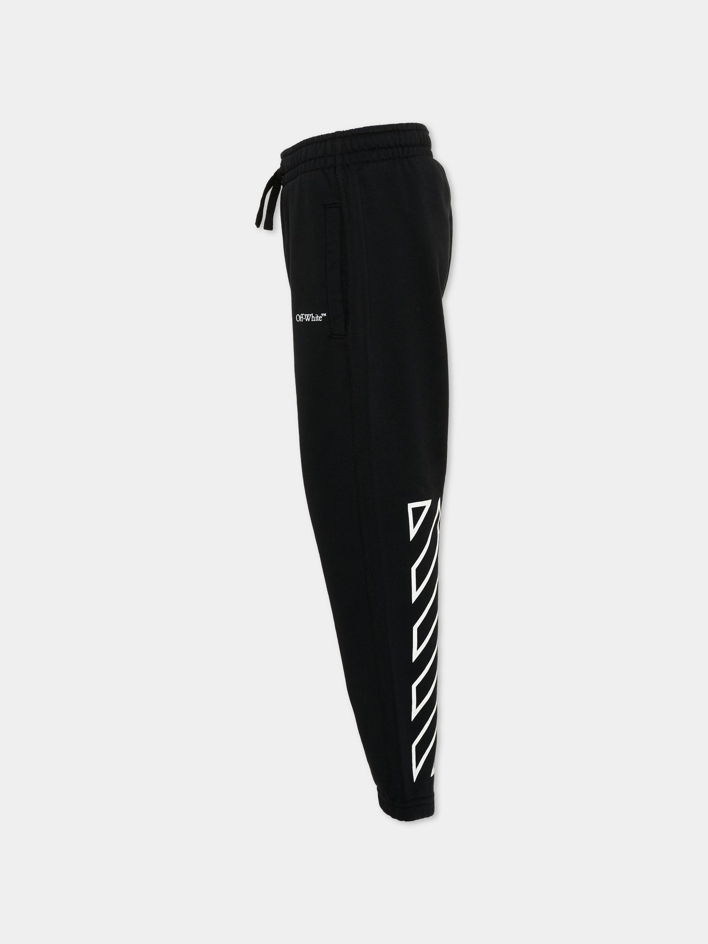 Pantalone nero per bambini con logo,Off White,44BCH001S26F001001