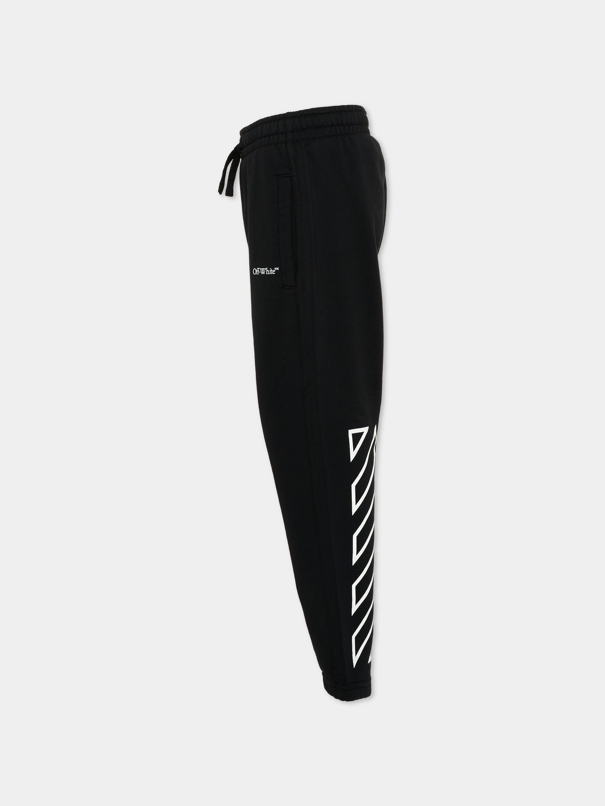 Pantalone nero per bambini con logo,Off White,44BCH001S26F001001
