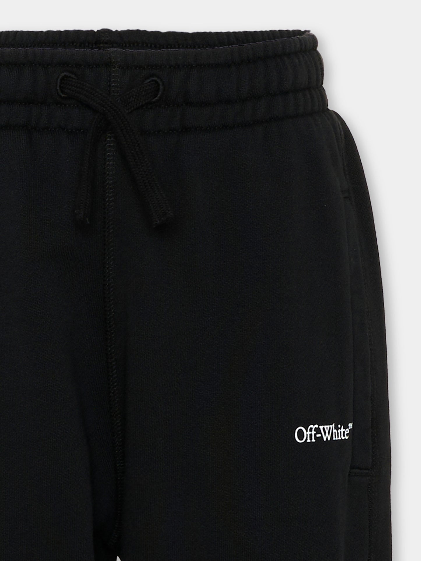 Pantalone nero per bambini con logo,Off White,44BCH001S26F001001