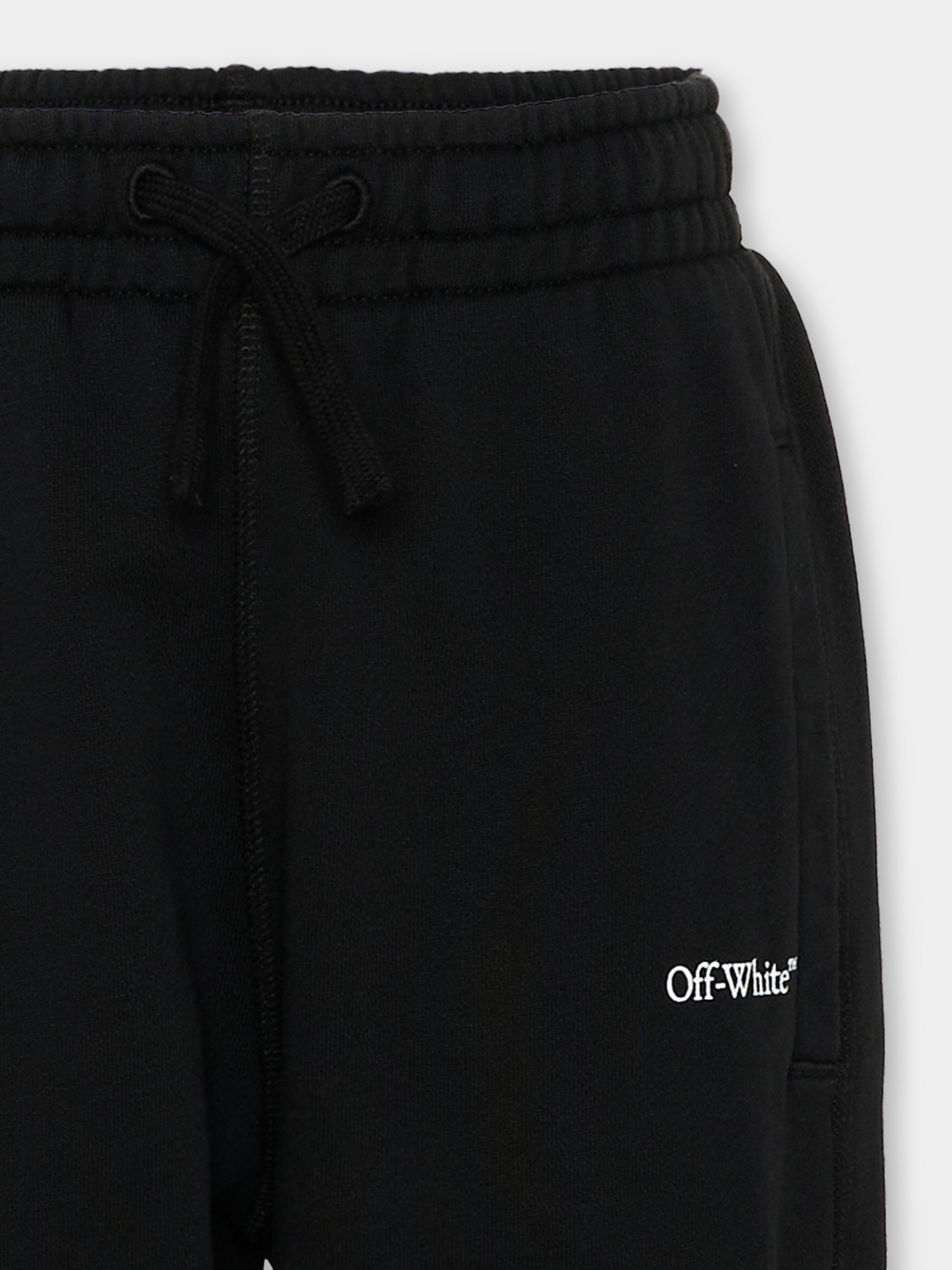 Pantalone nero per bambini con logo,Off White,44BCH001S26F001001