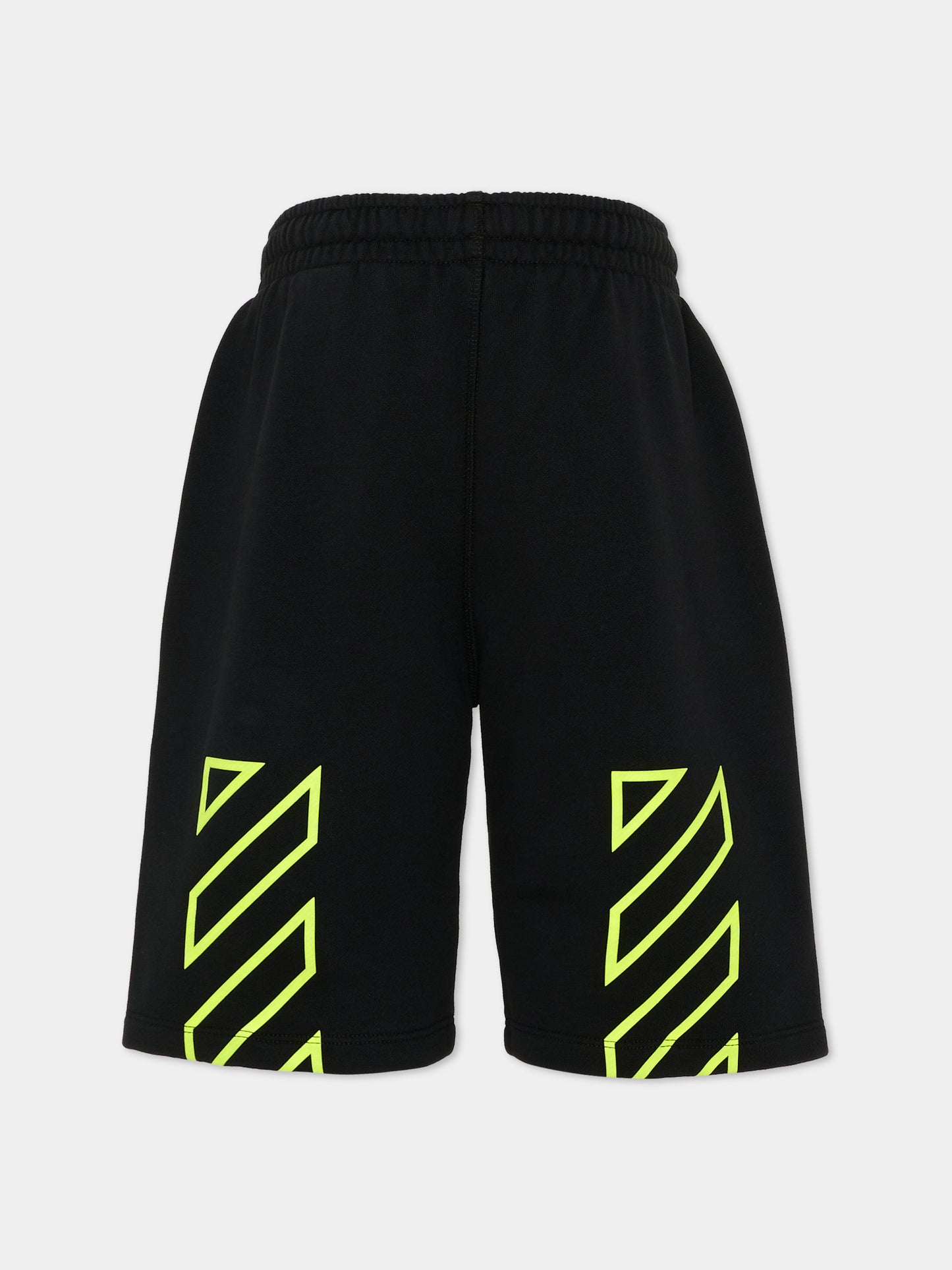 Shorts sportivi neri per bambini con logo,Off White,44BCI001S26F002001