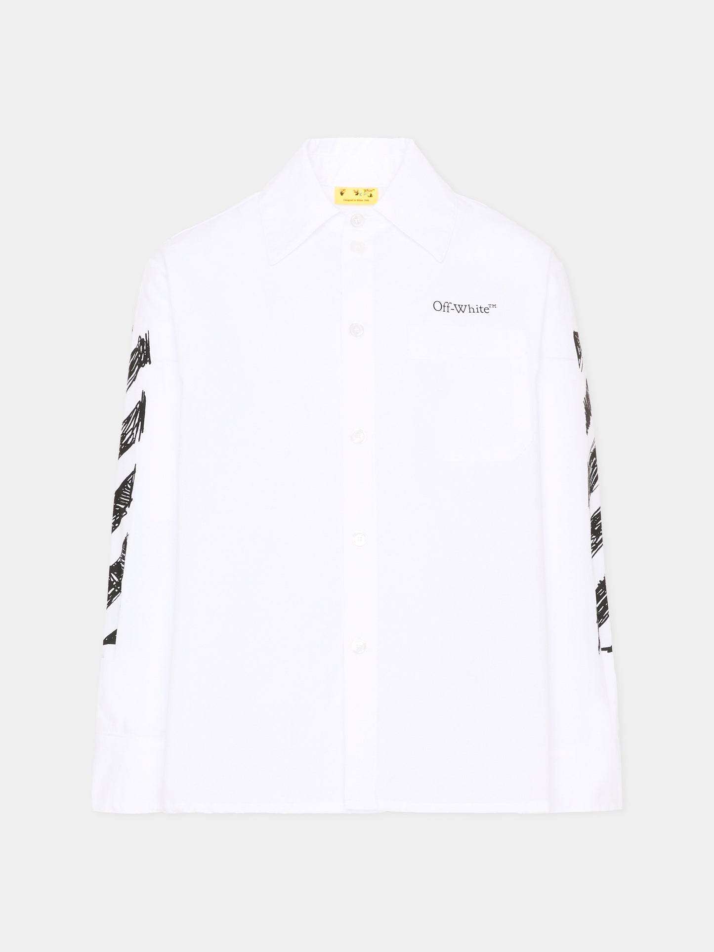 Camicia bianca per bambino con logo,Off White,44BGA00AS26F001100