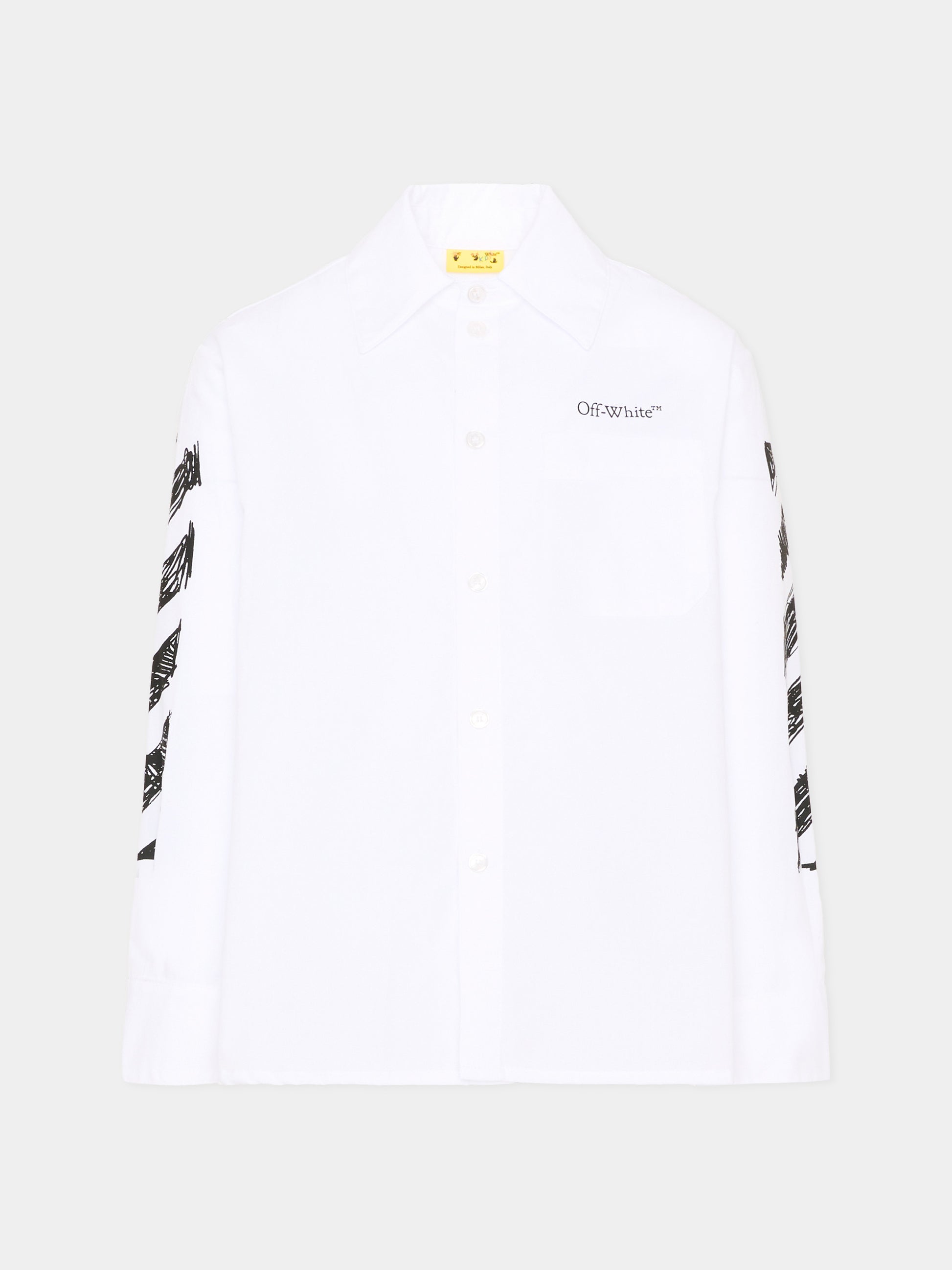 Camicia bianca per bambino con logo,Off White,44BGA00AS26F001100