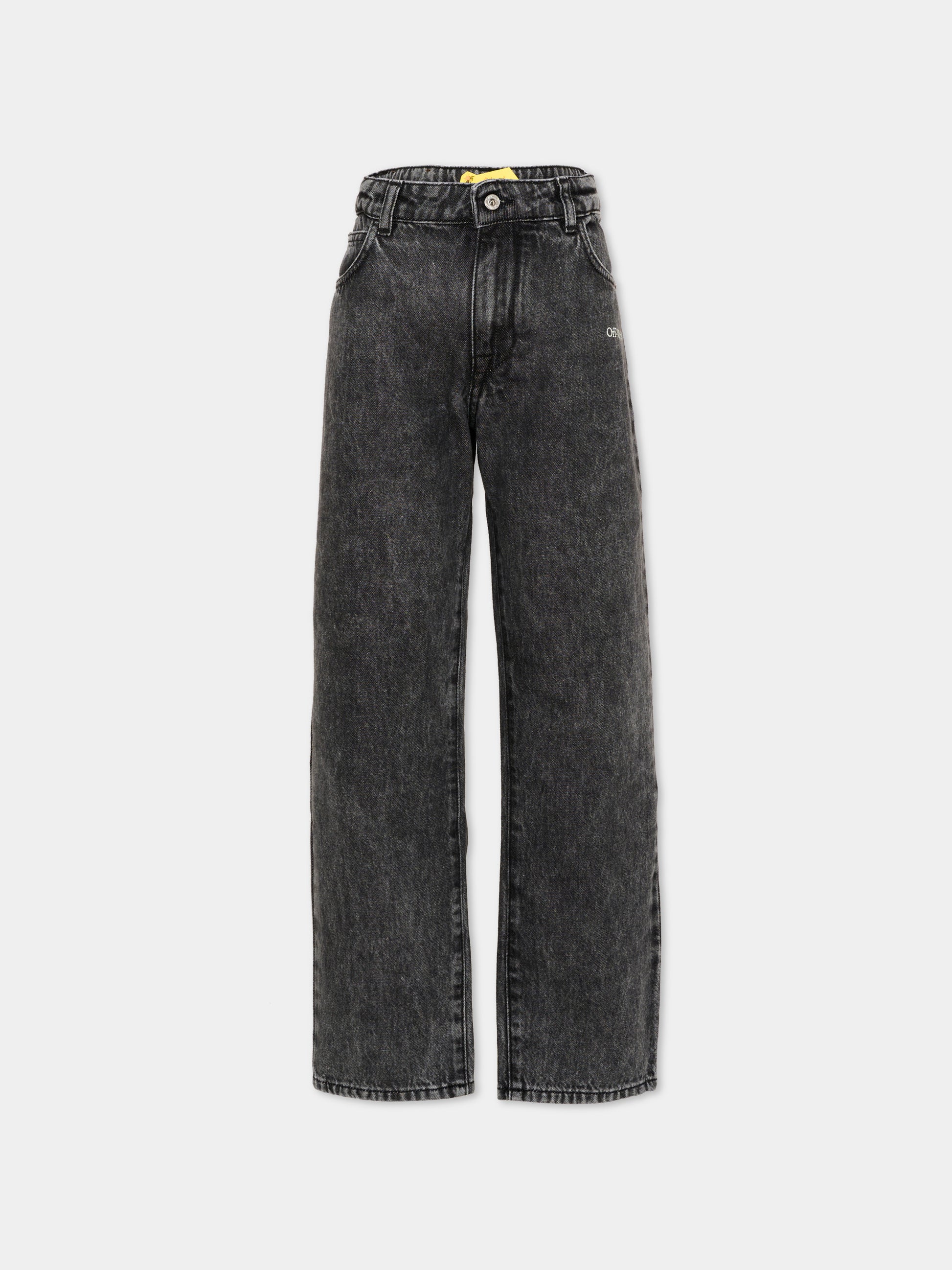 Jeans denim per bambini con logo,Off White,44BYA005S26D001031