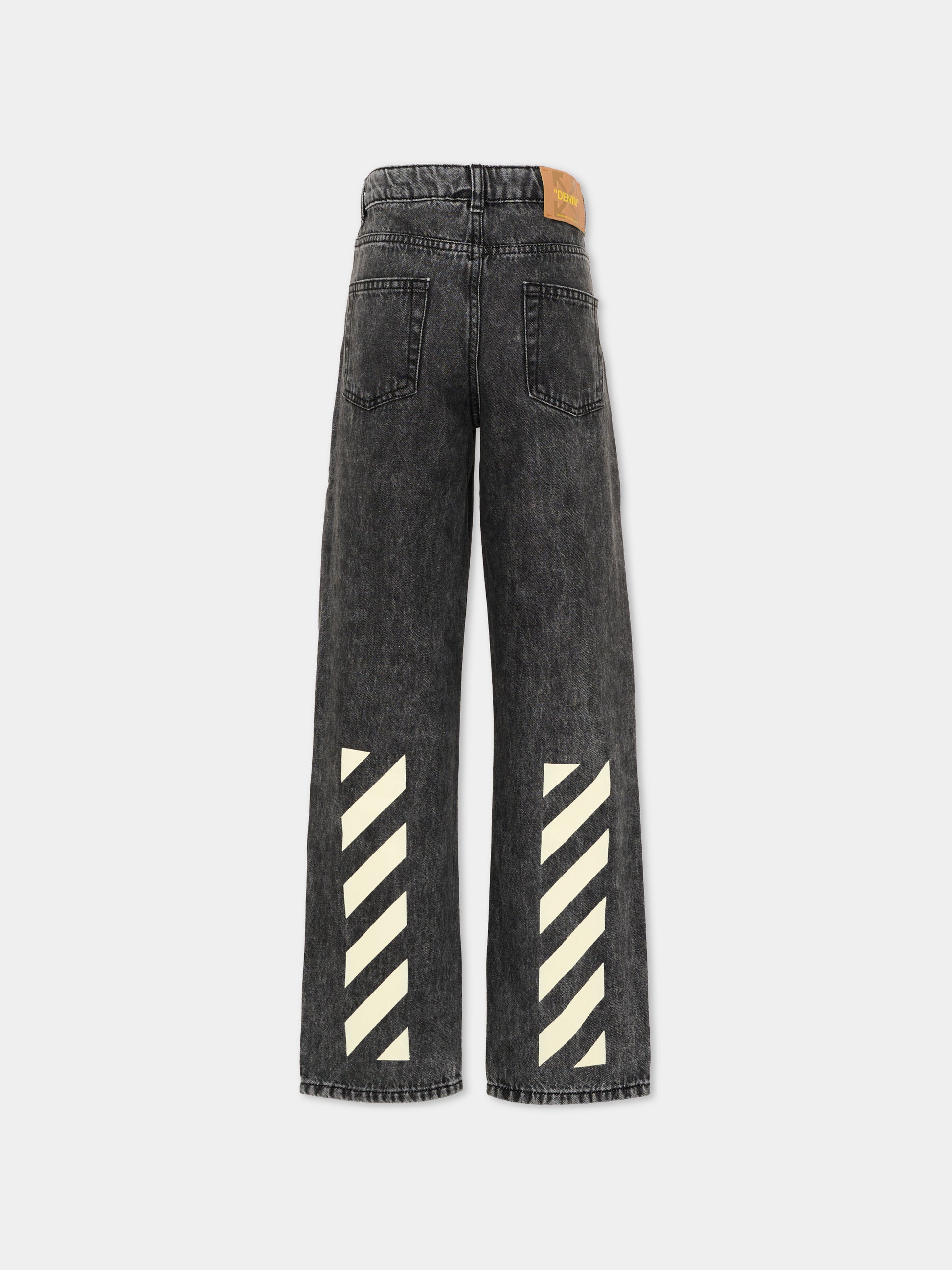 Jeans denim per bambini con logo,Off White,44BYA005S26D001031