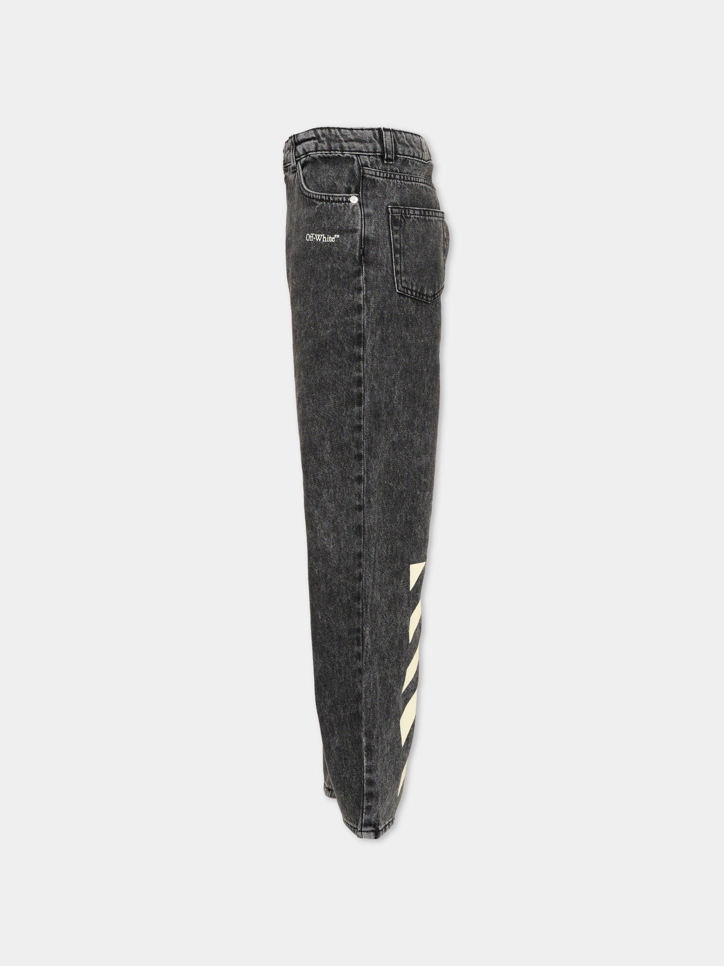 Jeans denim per bambini con logo,Off White,44BYA005S26D001031