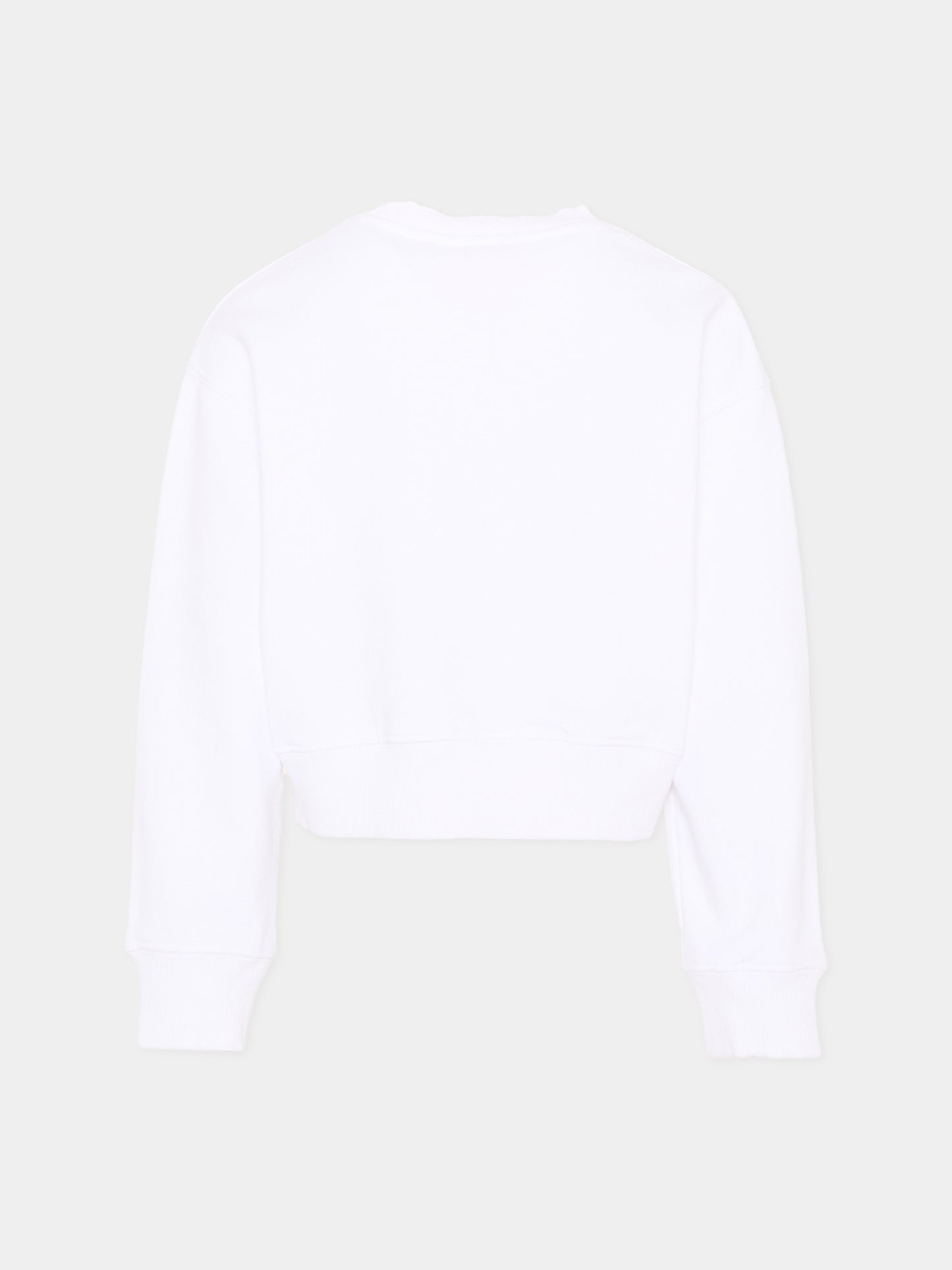 Felpa bianca per bambina con fiori,Off White,44GBA013S26F001100