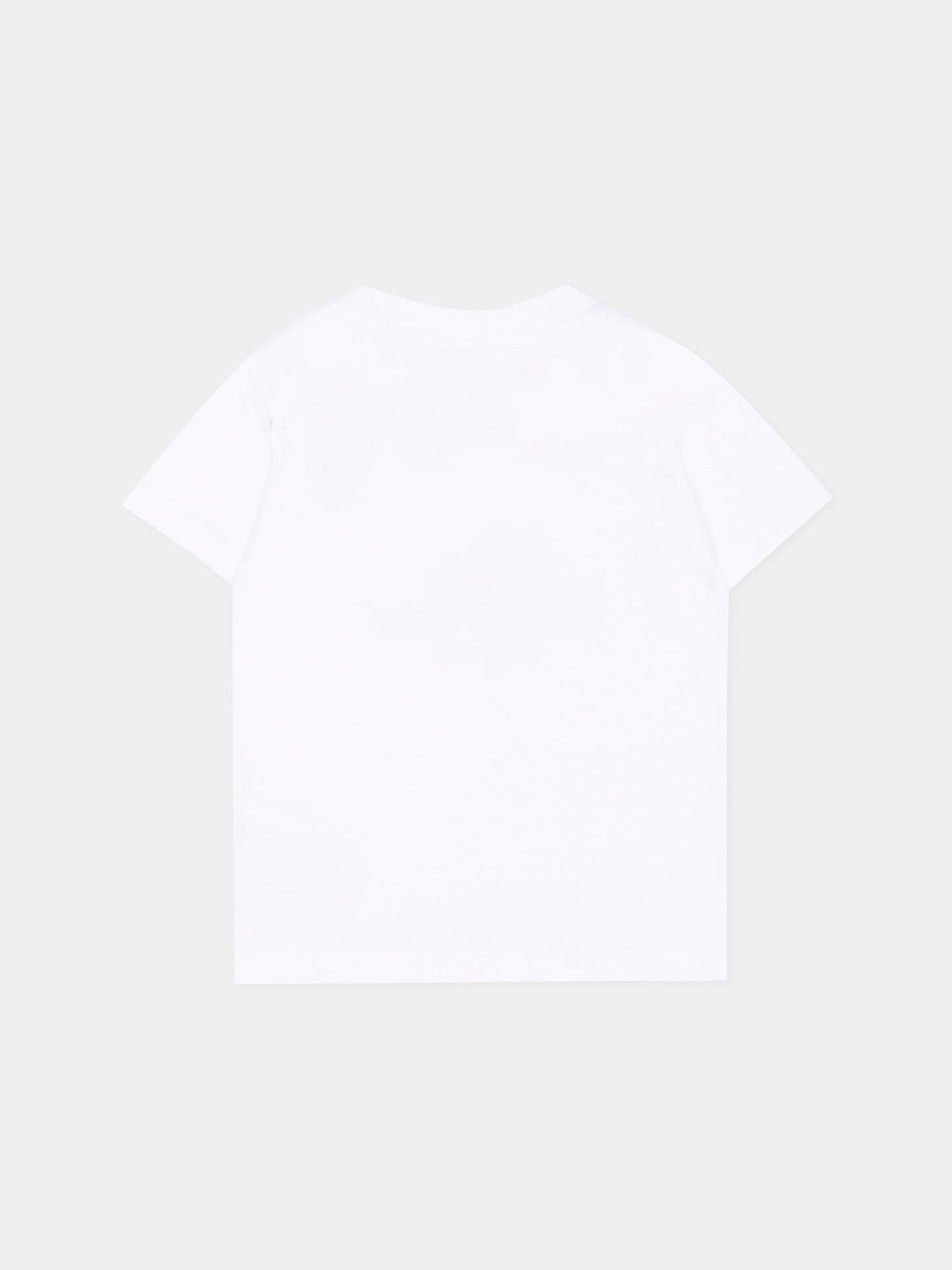 T-Shirt bianca per neonata con fiori,Off White,44GXB001S26J001100