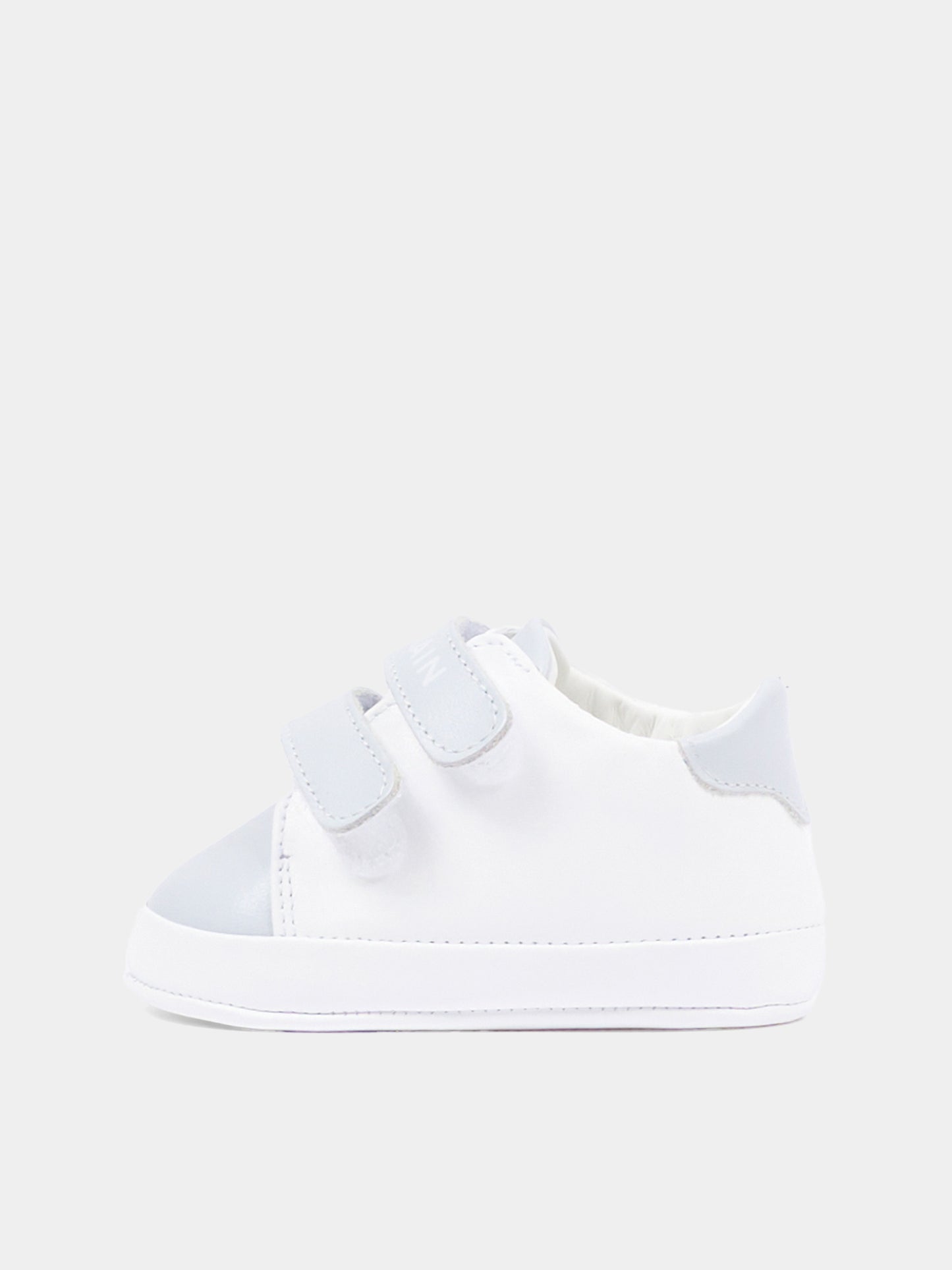 Sneakers celesti per neonato con logo,Balmain Kids,BY0556-Y0051 100CE