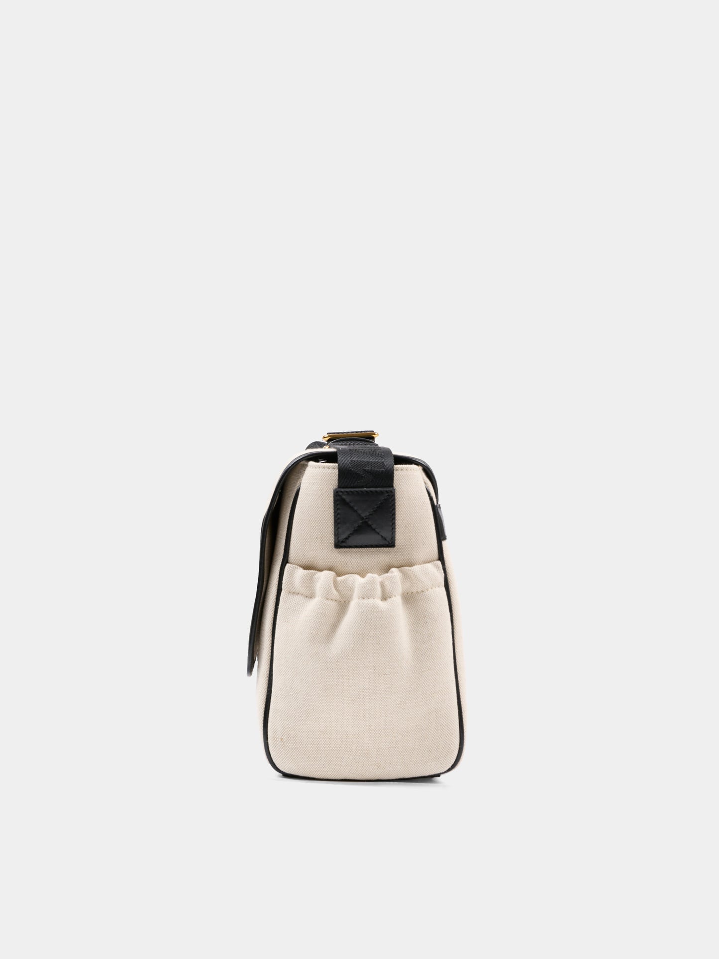 Borsa mamma avorio per neonati con logo ricamato,Balmain Kids,BY0618-Z1839 102NE