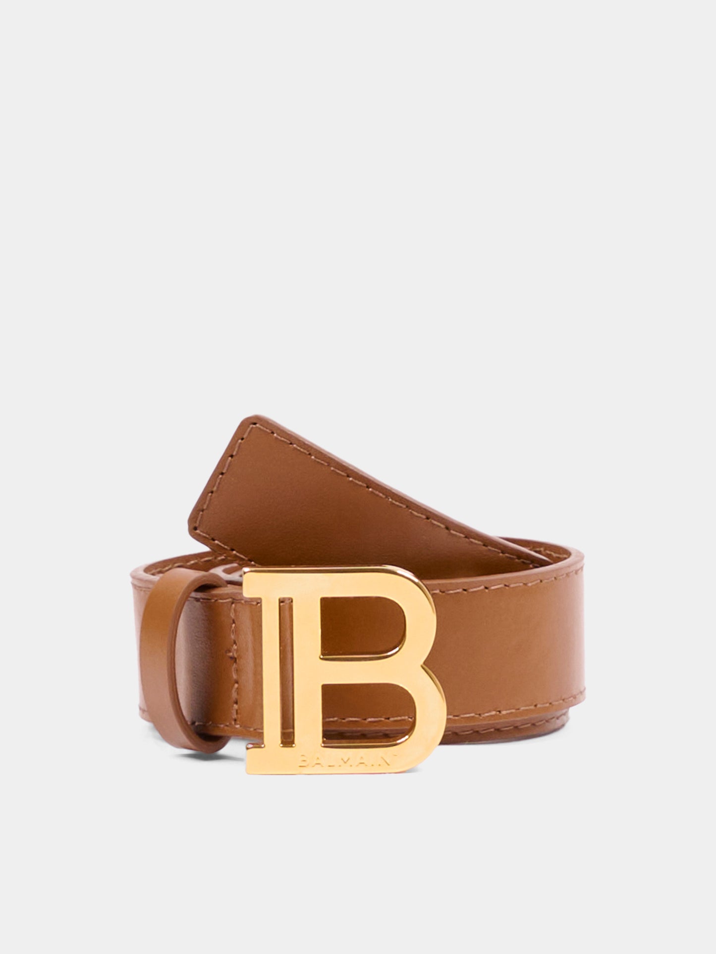 Cintura marrone per bambini con logo,Balmain Kids,BY0Q71-Z1371 116