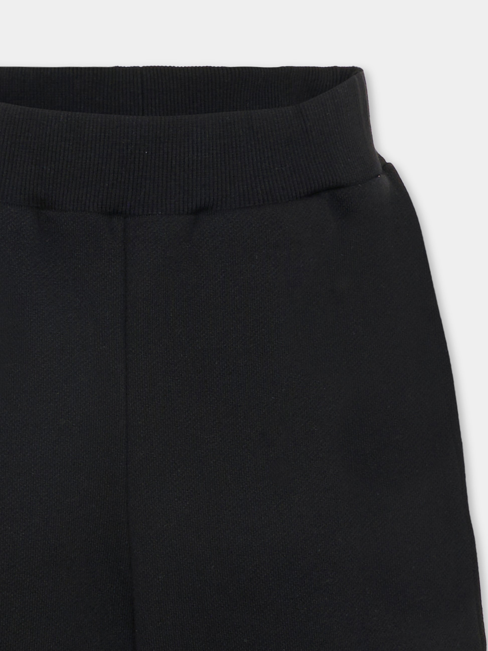 Shorts neri per bambino con logo ricamato,Balmain Kids,BY6P29-Z3183 930