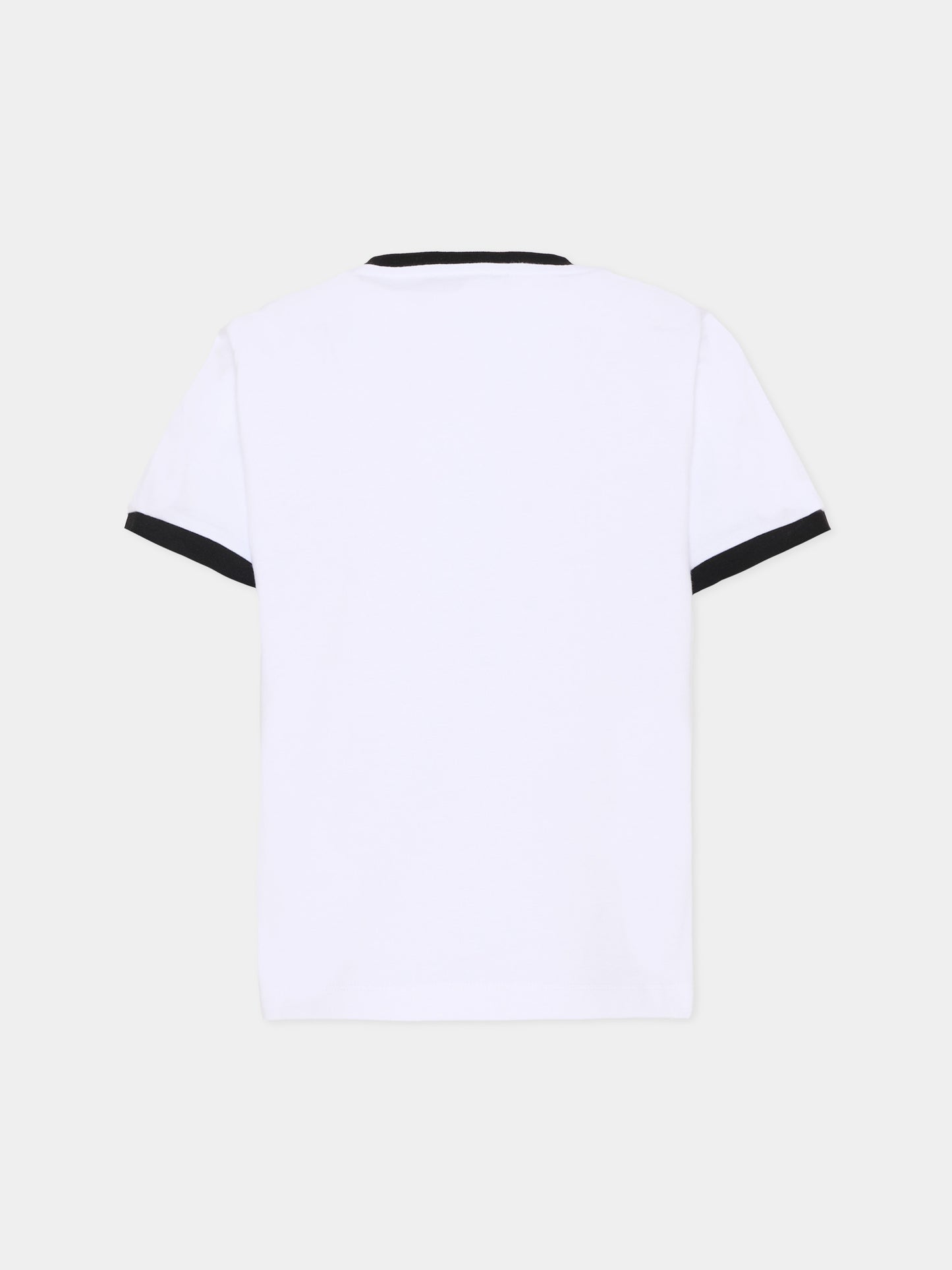 T-shirt avorio per bambini con logo,Balmain Kids,BY8P41-Z3672 100NE