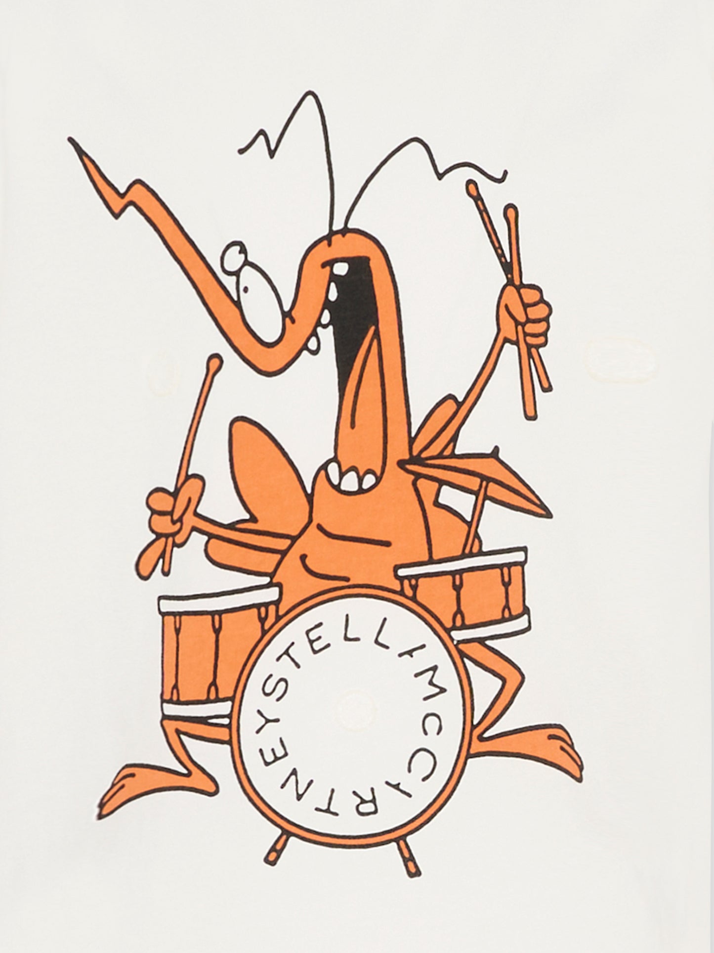 T-shirt avorio per bambino con stampa insetto