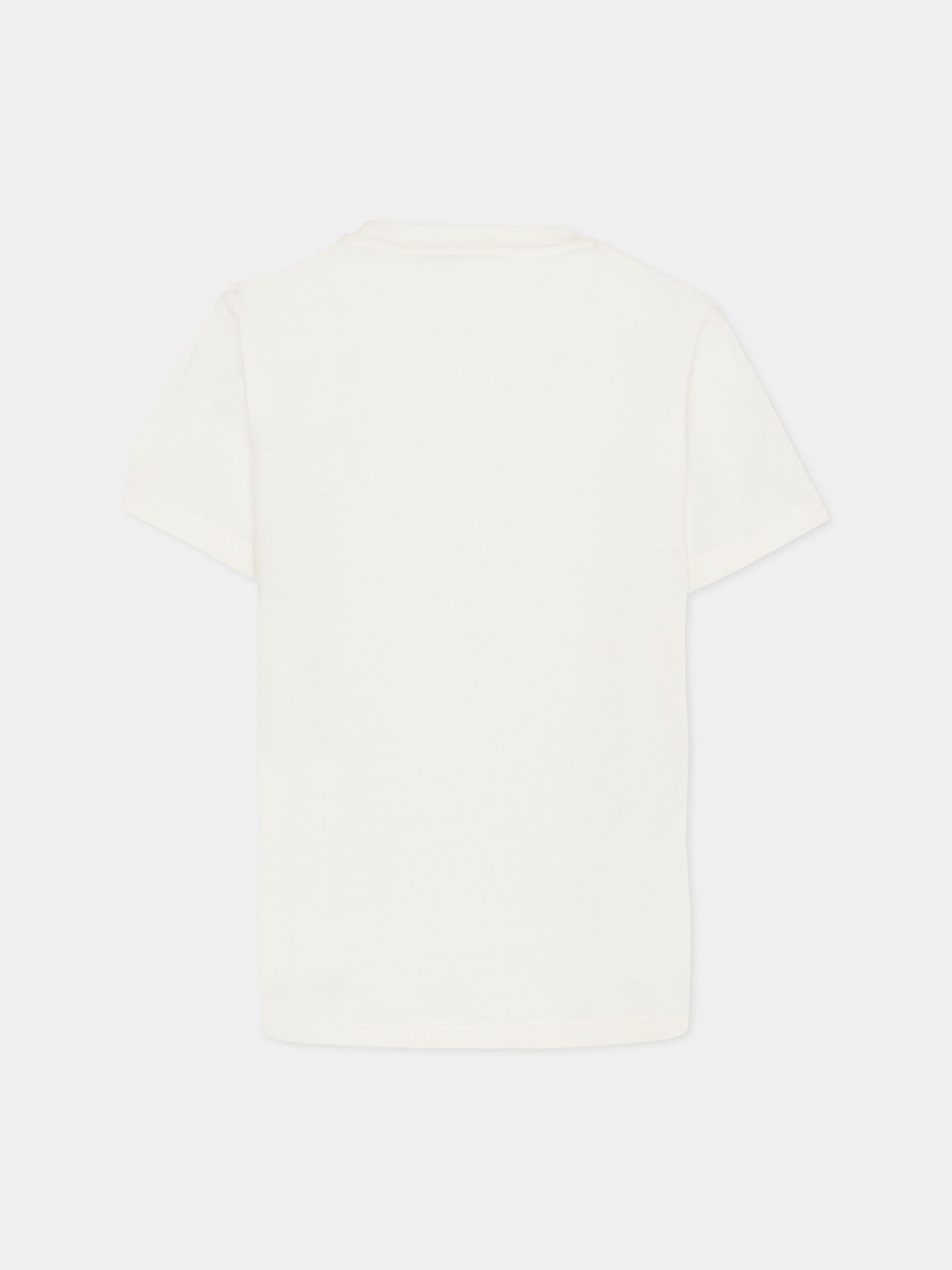 T-shirt avorio per bambino con stampa insetti,Stella Mccartney Kids,TY8P61-Z0434 101