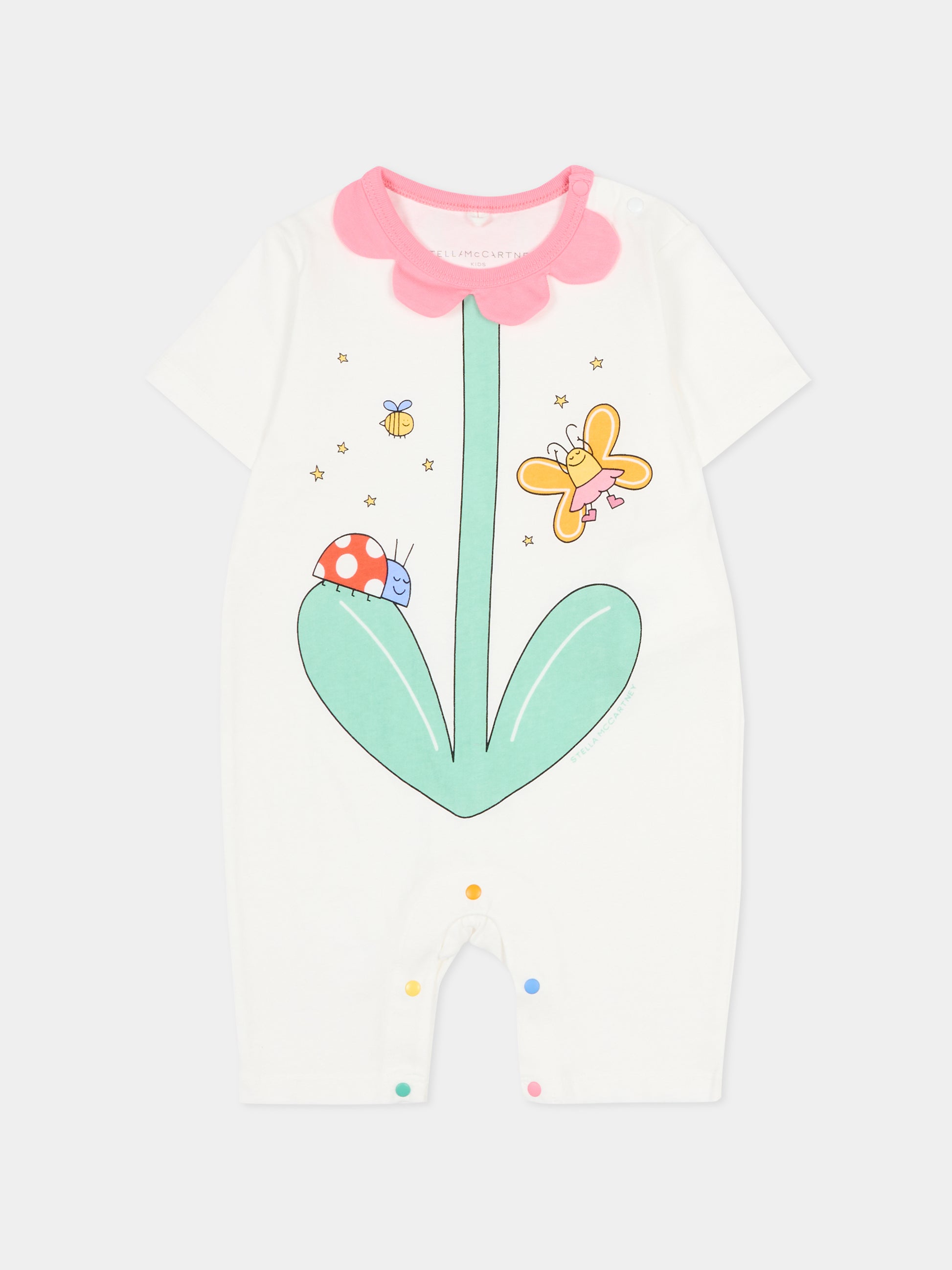 Tutina avorio per neonata con coccinella e farfallla,Stella Mccartney Kids,TYA021-Z0434 101