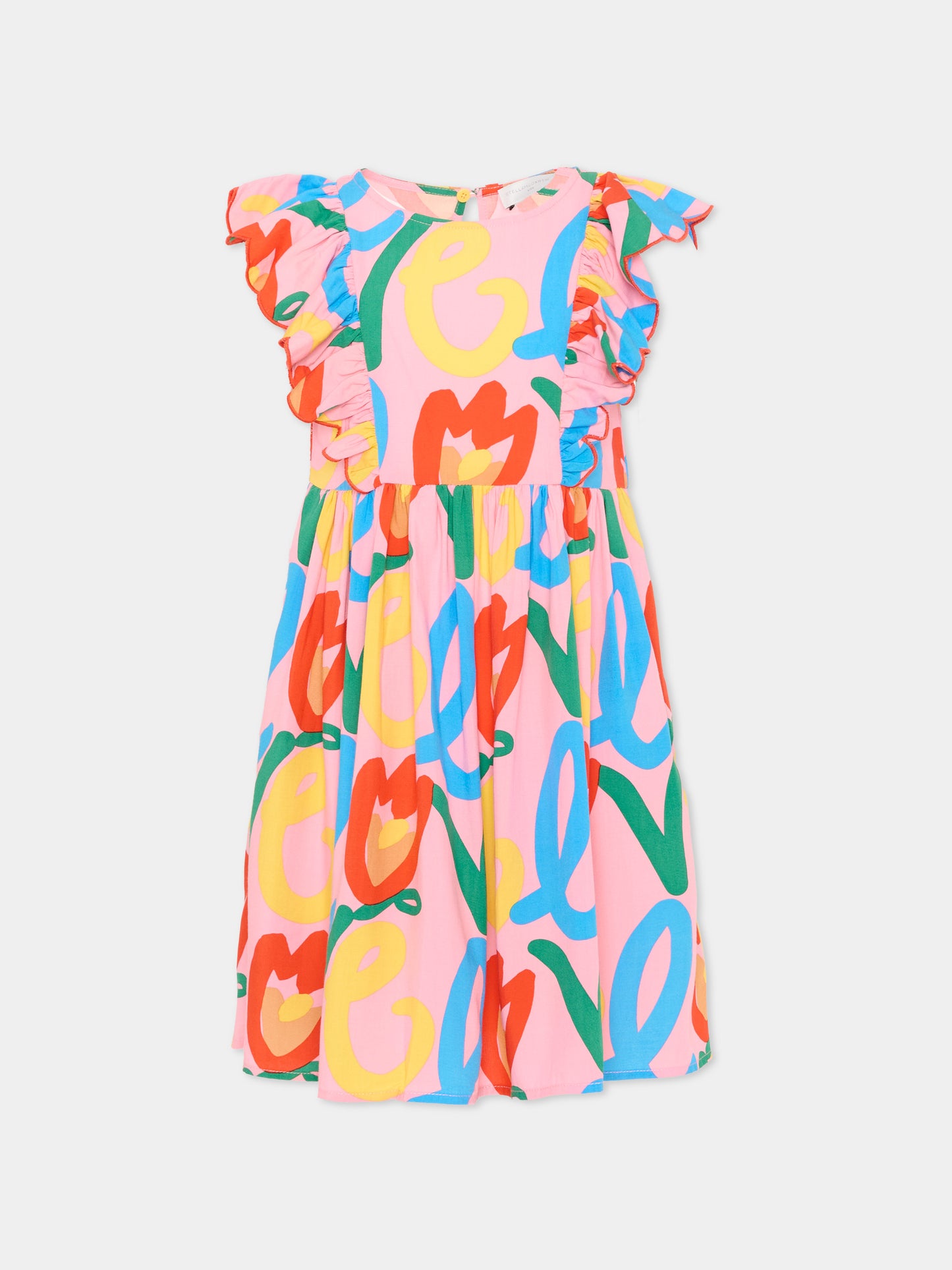 Vestito multicolor per bambina con fiori,Stella Mccartney Kids,TY1C32-Z3437 509MC