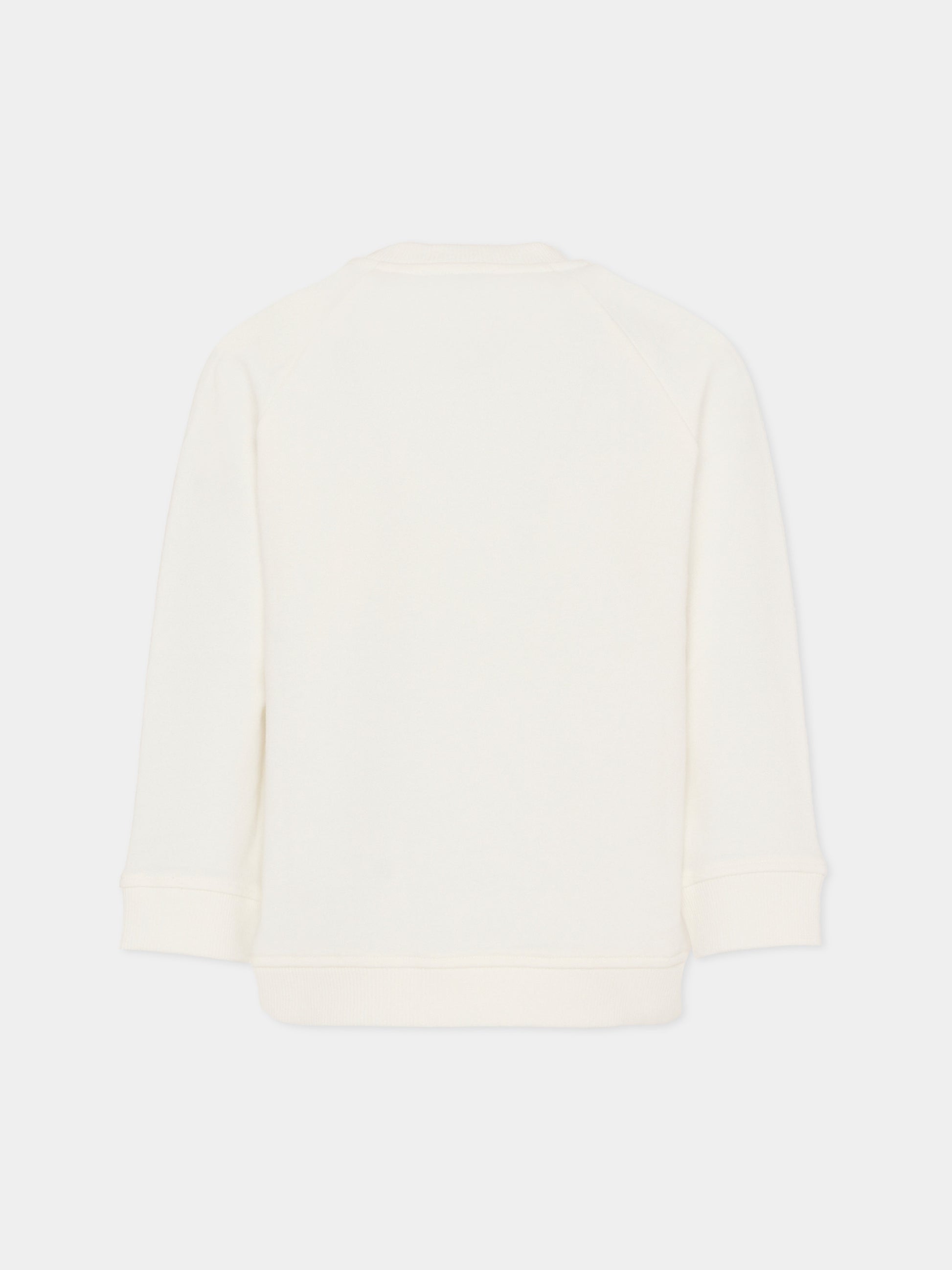 Felpa avorio per bambino con stampa palla da tennis,Stella Mccartney Kids,TY4Q60-Z0499 101