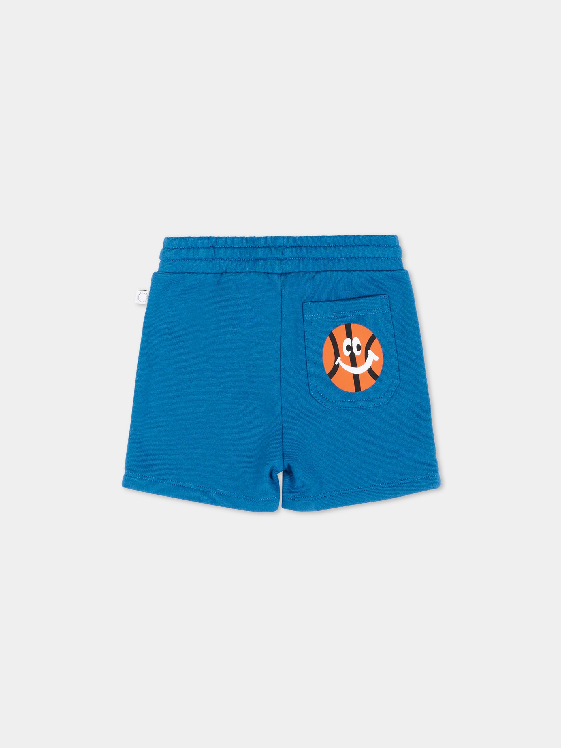 Shorts sportivi blu per neonato con palla da basket,Stella Mccartney Kids,TY6619-Z3409 61D