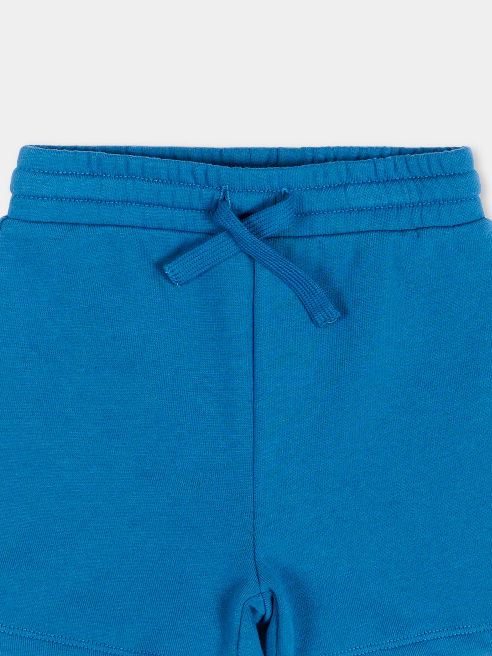 Shorts sportivi blu per neonato con palla da basket,Stella Mccartney Kids,TY6619-Z3409 61D