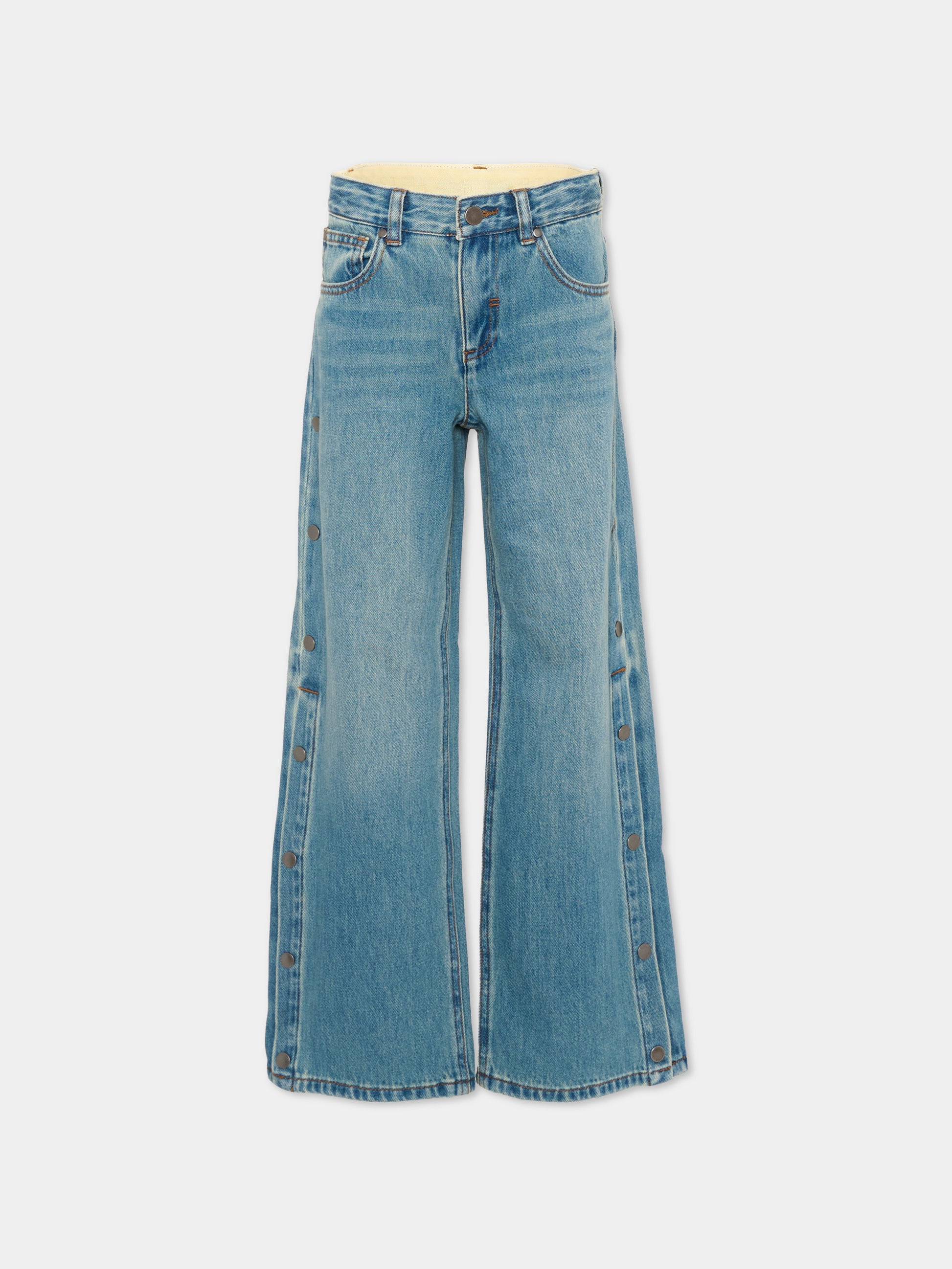 Jeans denim per bambina con bottoni,Stella Mccartney Kids,TY6C80-Z0746 665