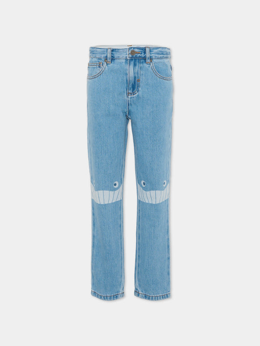 Jeans denim per bambino con stampa,Stella Mccartney Kids,TY6Q00-Z0746 601