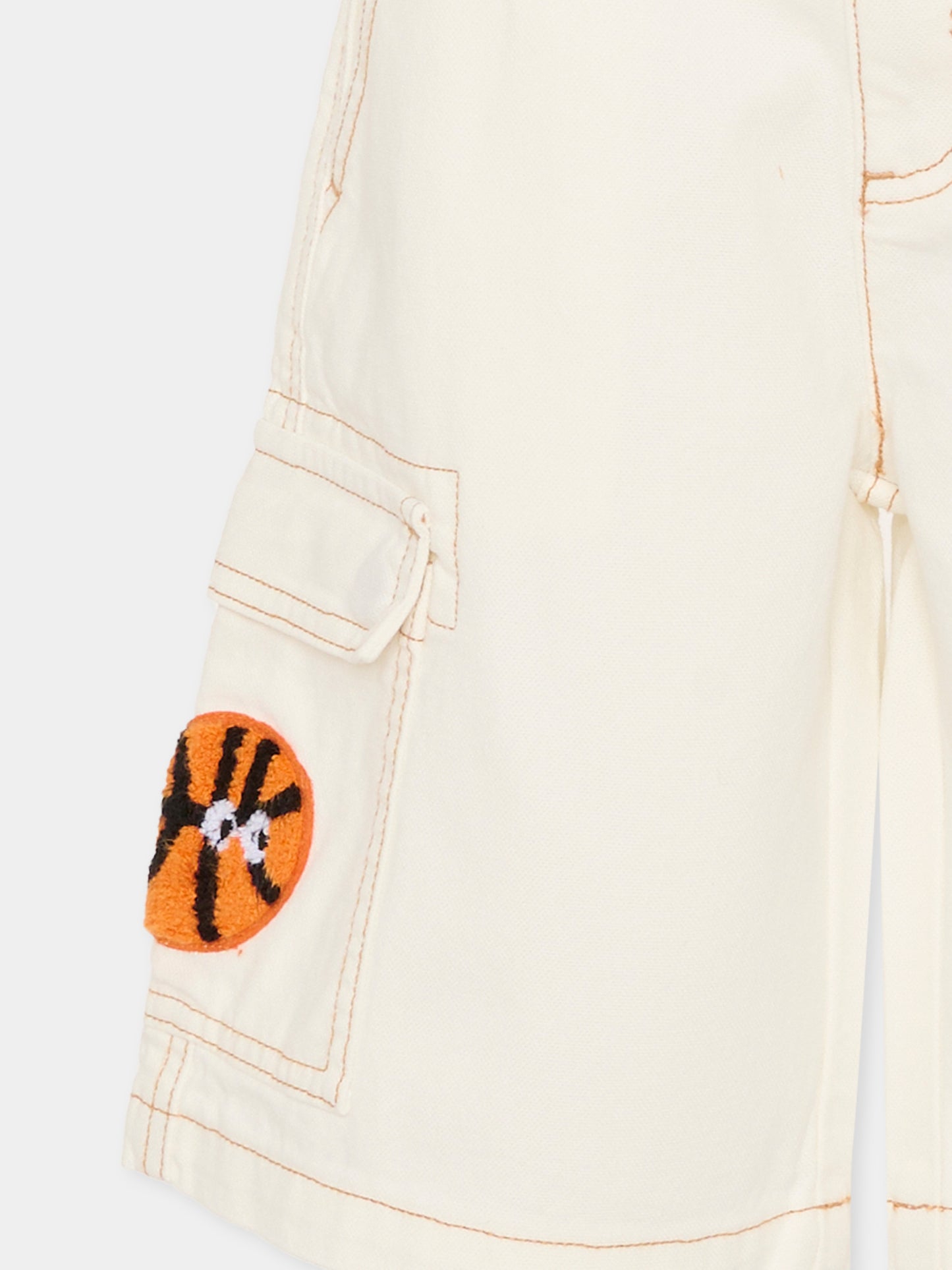 Shorts avorio per bambino con patch,Stella Mccartney Kids,TY6Q49-Z2661 101
