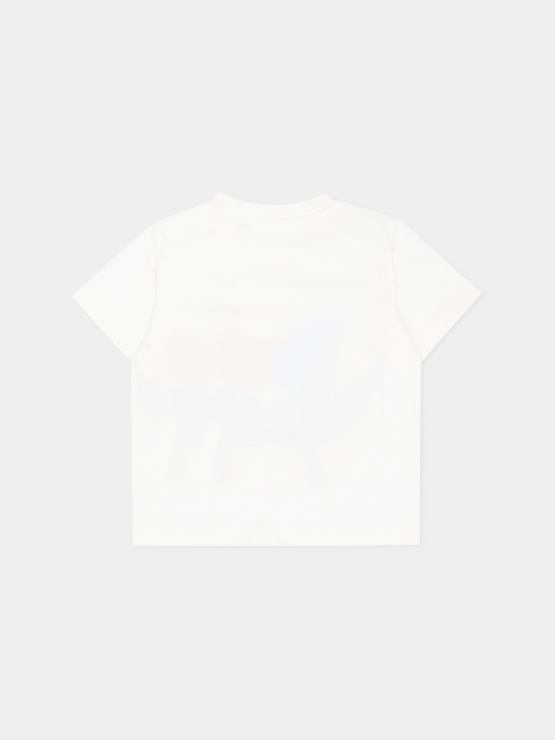 T-shirt avorio per neonata con tulipani,Stella Mccartney Kids,TY8121-Z0434 101