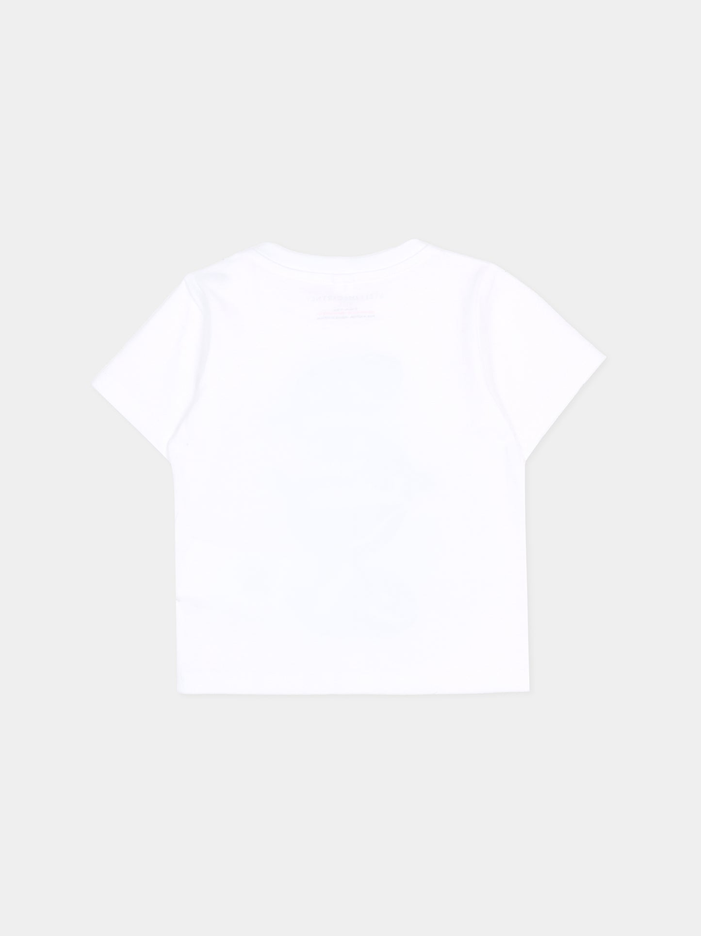 T-shirt bianca per neonato con stampa balene,Stella Mccartney Kids,TY8570-Z0434 100