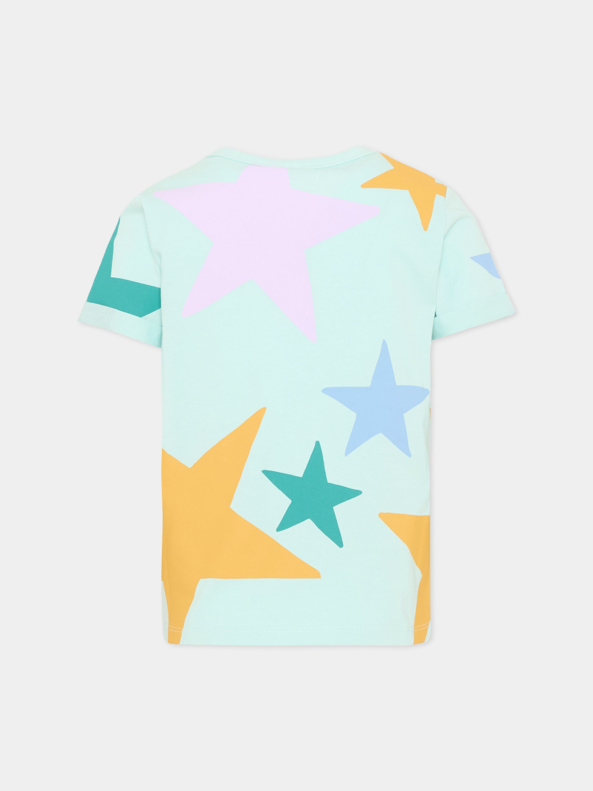 T-Shirt multicolor per bambina con stelle,Stella Mccartney Kids,TY8B11-Z0913 683