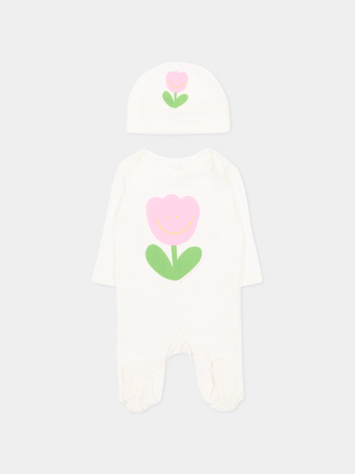 Set tutina avorio per neonata con tulipano,Stella Mccartney Kids,TYB020-Z0669 101