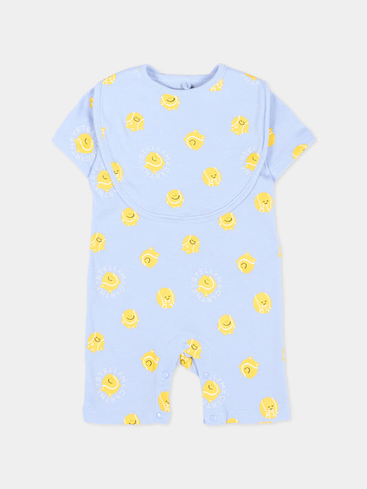 Set tutina celeste per neonato con palle da tennis,Stella Mccartney Kids,TYB530-Z3647 602MC