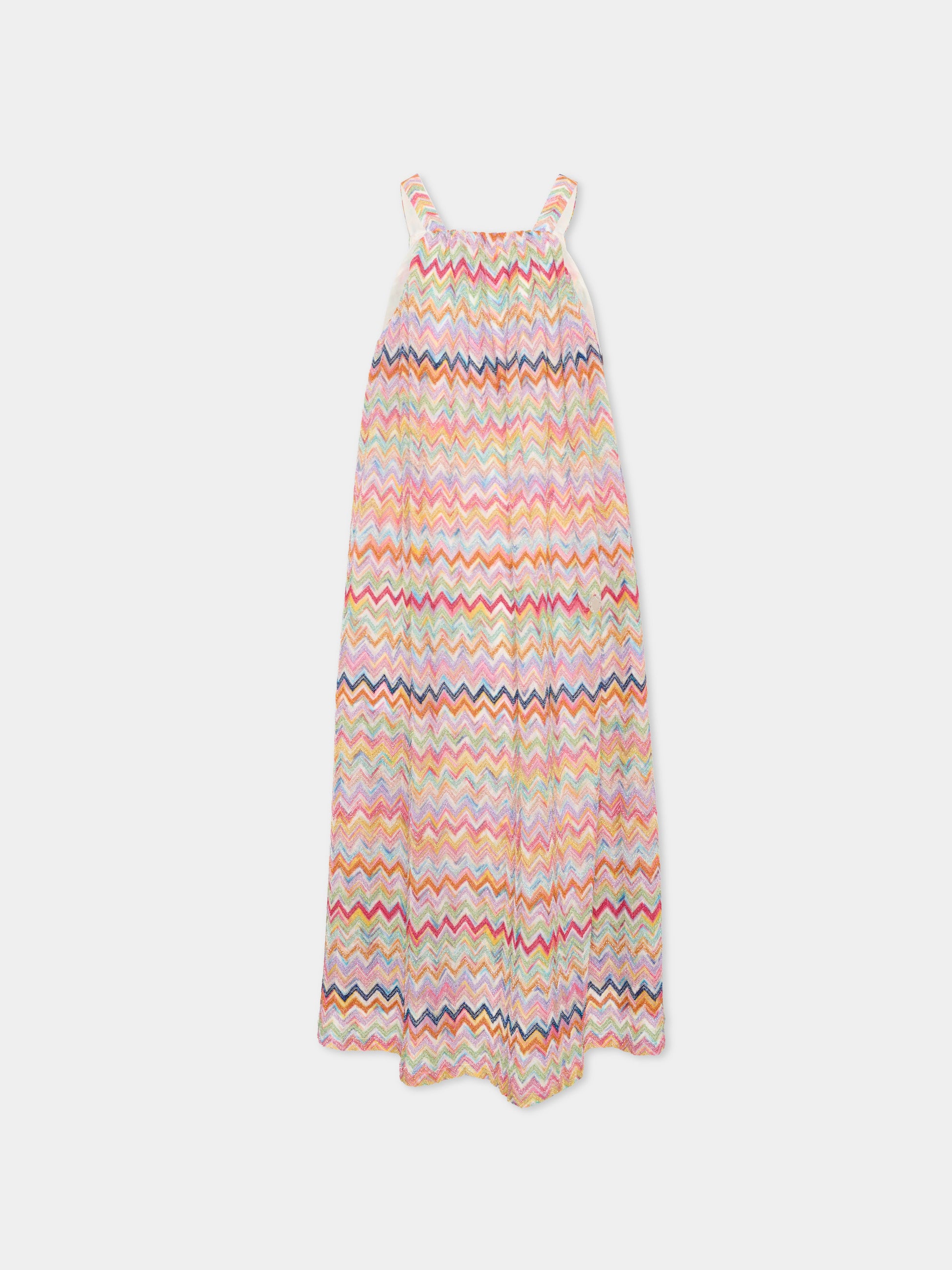 Vestito multicolor per bambina chevron,Missoni,MY1B02-Q0107 999