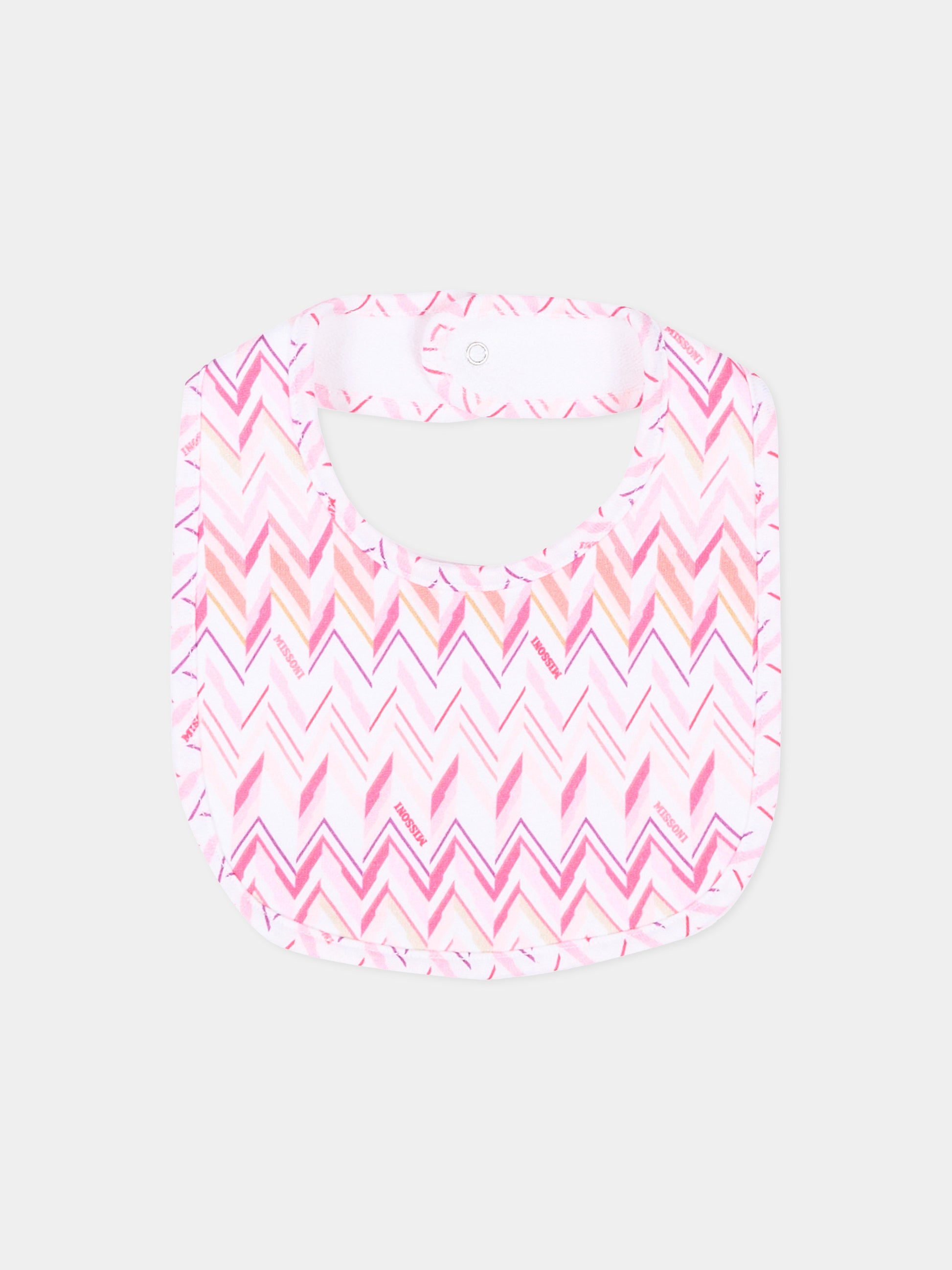 Set tutina bianco per neonata con motivo chevron,Missoni,MYB030-Z3672 100FU