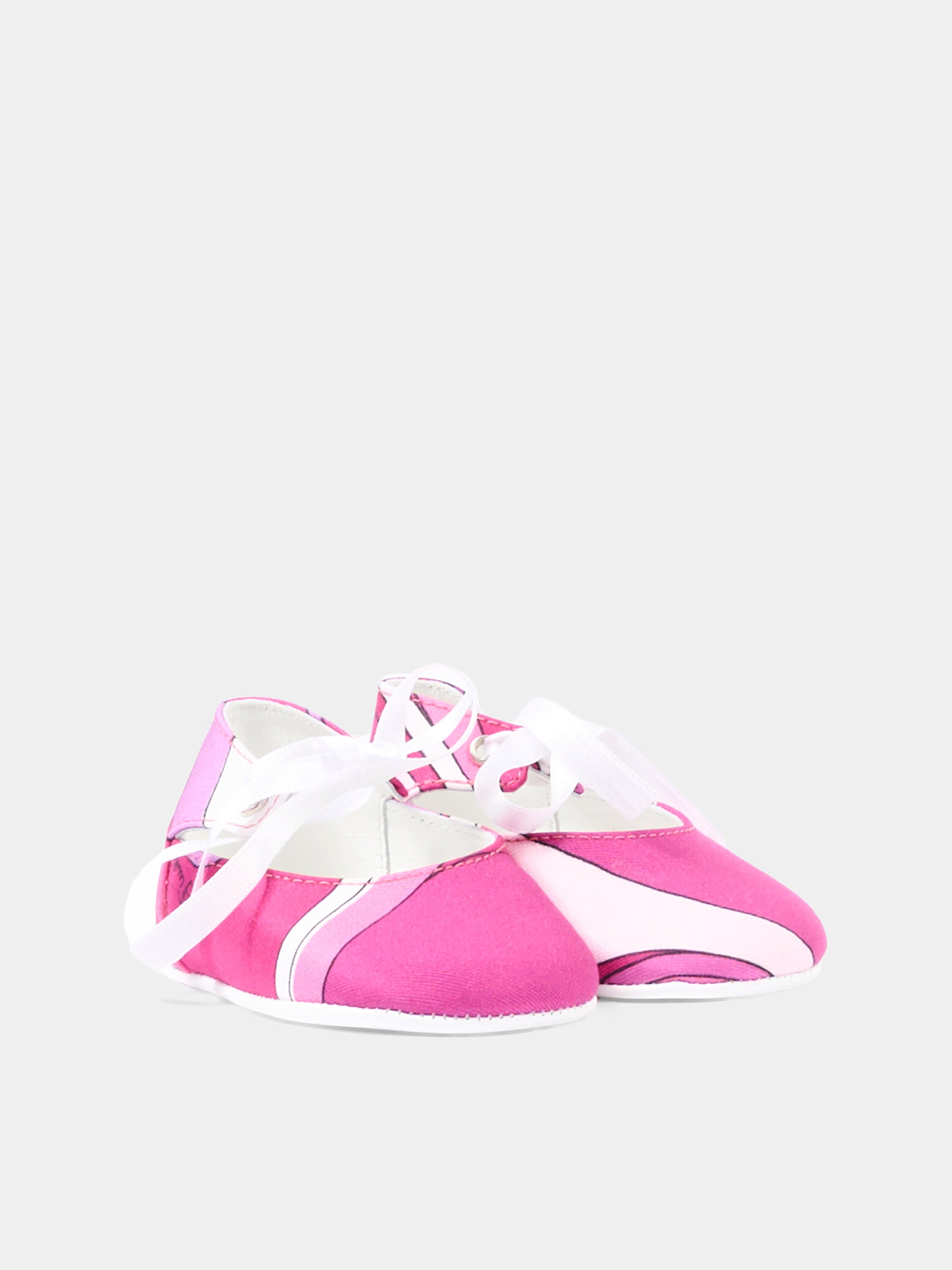 Ballerine fucsia per neonata con fiocco,Emilio Pucci Junior,PY0066-K0284 570BC