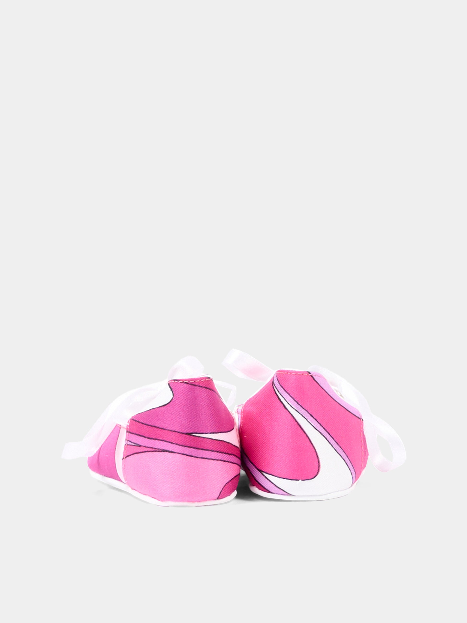 Ballerine fucsia per neonata con fiocco,Emilio Pucci Junior,PY0066-K0284 570BC
