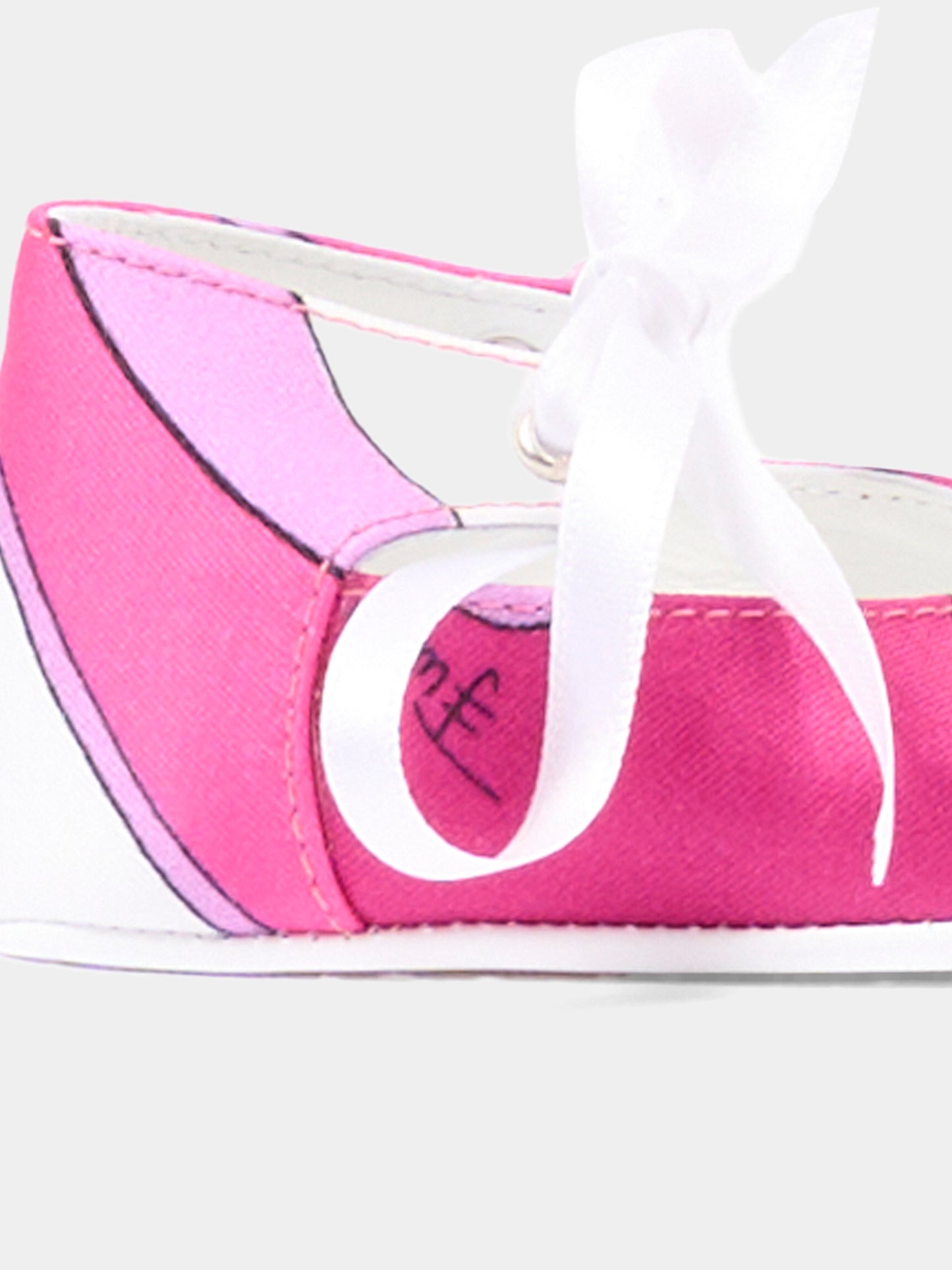 Ballerine fucsia per neonata con fiocco,Emilio Pucci Junior,PY0066-K0284 570BC