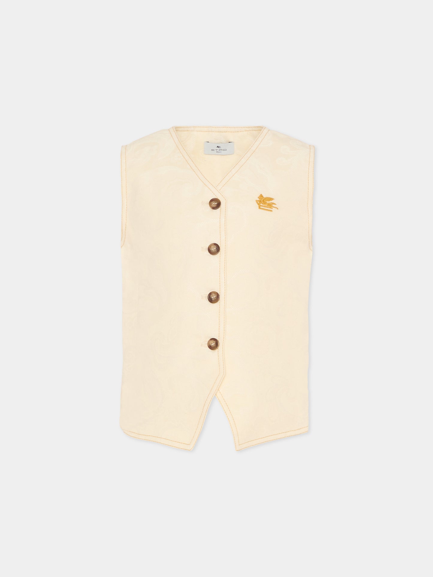 Panciotto avorio per bambino con Pegaso,Etro,GY2A02-I0308 105