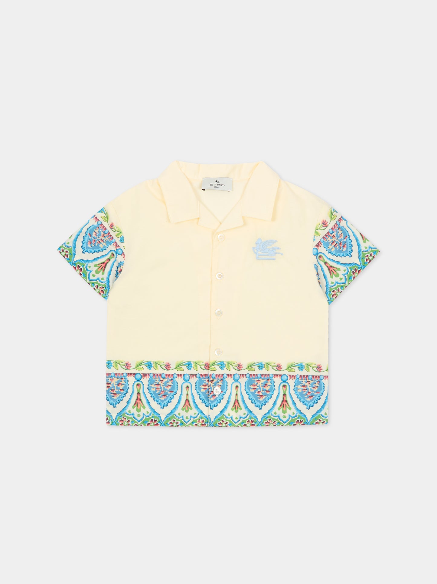Camicia gialla per neonato con stampa floreale,Etro,GY5520-P0601 106MC