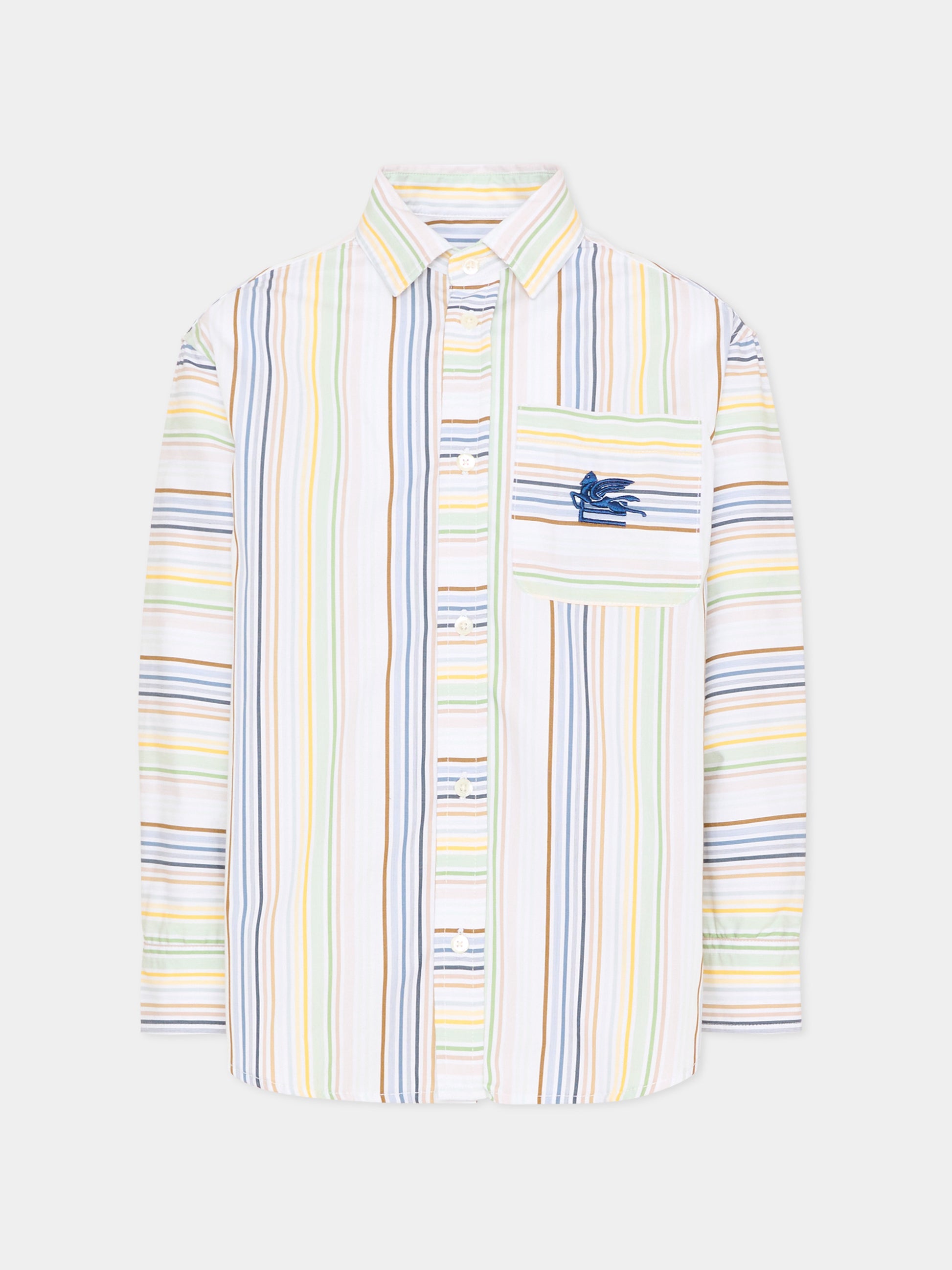 Camicia multicolor per bambino a righe,Etro,GY5P20-Z3654 101RO