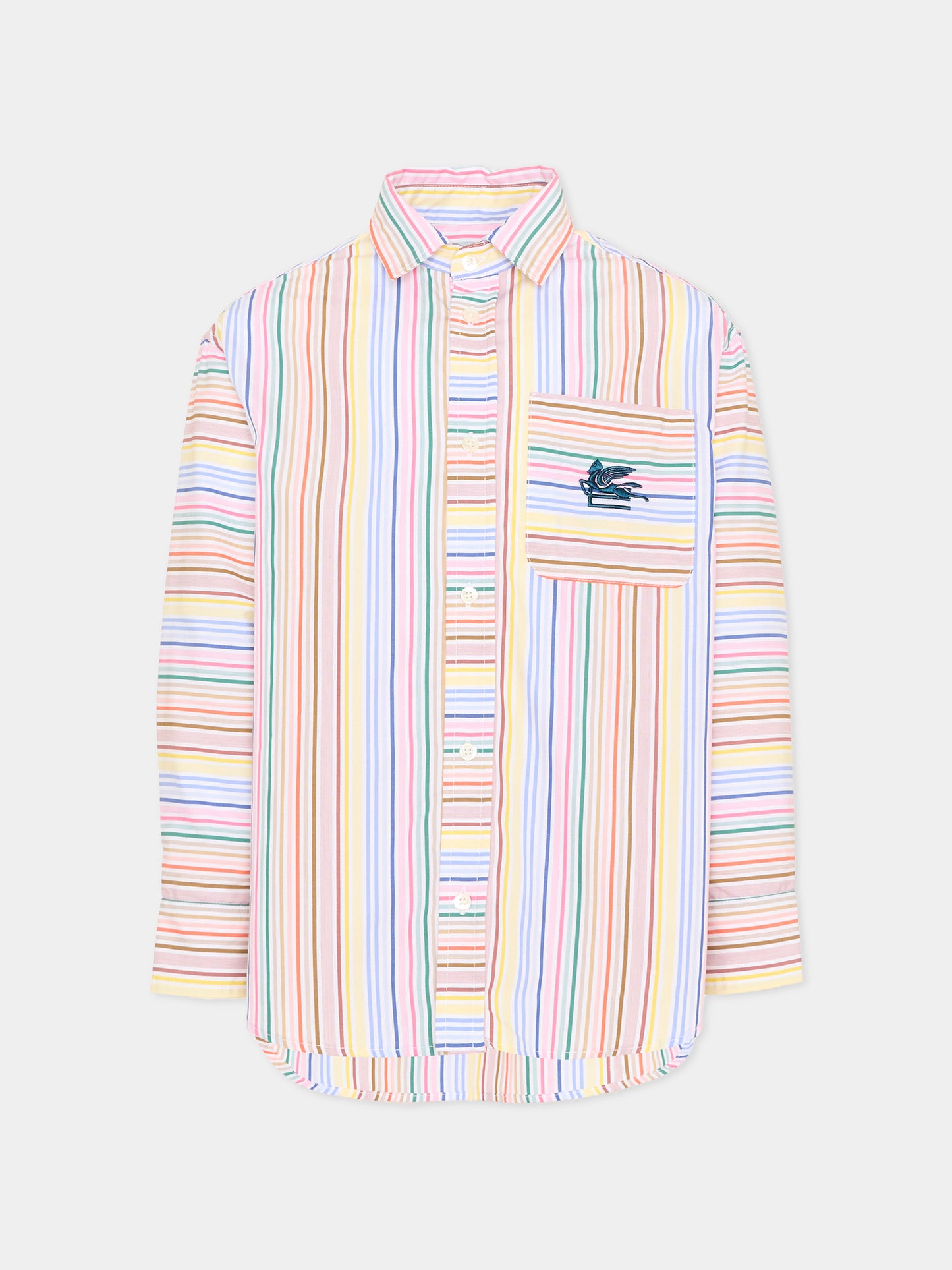 Camicia multicolor per bambino a righe,Etro,GY5P20-Z3654 101VE