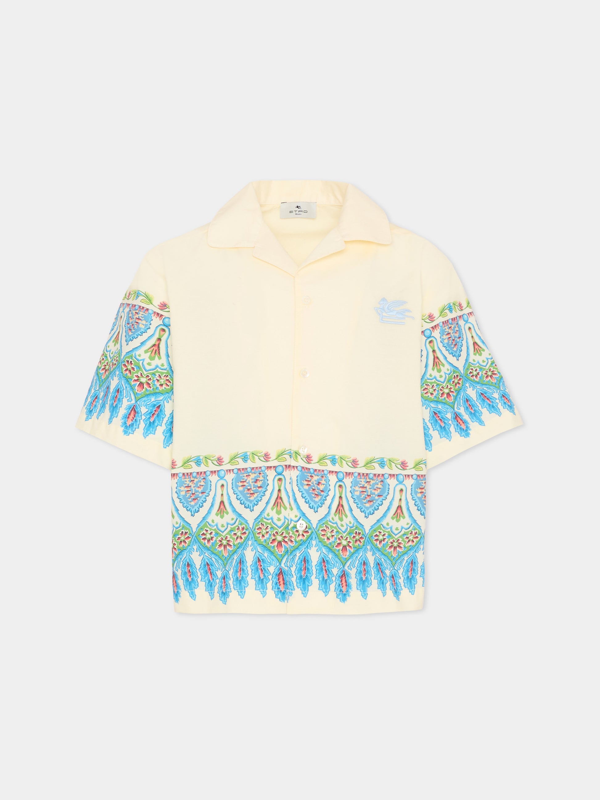 Camicia gialla per bambino con stampa floreale,Etro,GY5P71-P0601 106MC